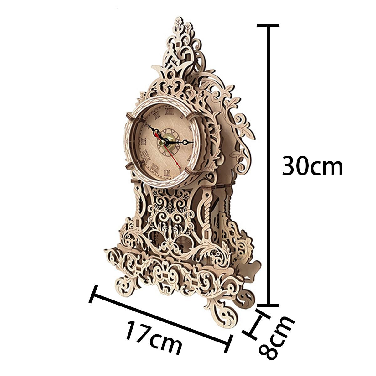 3D drewniany zegar wahadłowy zestaw modeli do składania dla dorosłych do samodzielnego montażu w celu zbudowania drewnianych puzzli 3D DIY zestawy konstrukcyjne Woodcraft kreatywne