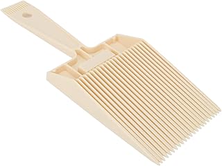 Pente de guia plano para barbeiro profissional pente de corte de cabelo com ferramenta de nivelamento de água preciso, pente de cabelo de ponta dupla, ferramenta de pentear de pente de dentes grandes para barbearia de salão de cabeleireiro
