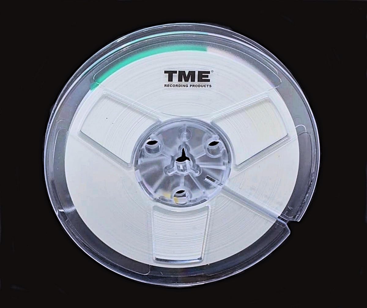 TME Professional Open Reel Leader Tape, 1/4 inch x 500 ft, Solid White, 5 inch Reel AC1LWH500RL