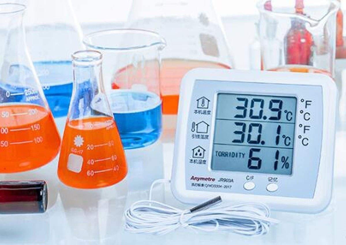 XINGYU Termómetro, termómetro electrónico e higrómetro Laboratorio Pantalla Digital de Alta precisión a Temperatura Ambiente Hogar Termómetro seco y húmedo para Interiores Herramienta Muy