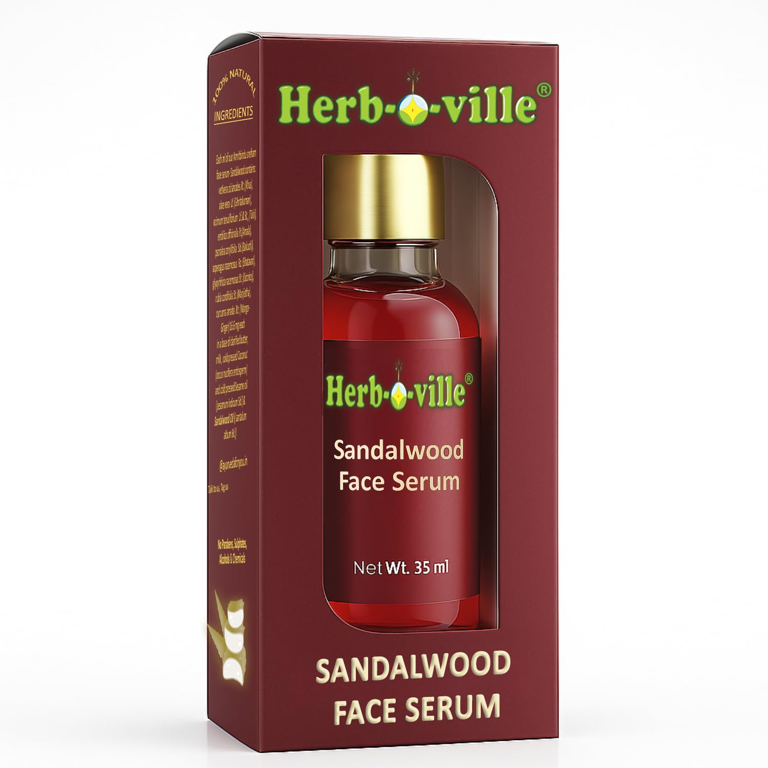 Amritbindu Sneham Vitamin C Face Serum, Rejuvenating Sandalwood, Natural & Ayurvedic, For Youthful Skin glow, 35 ml