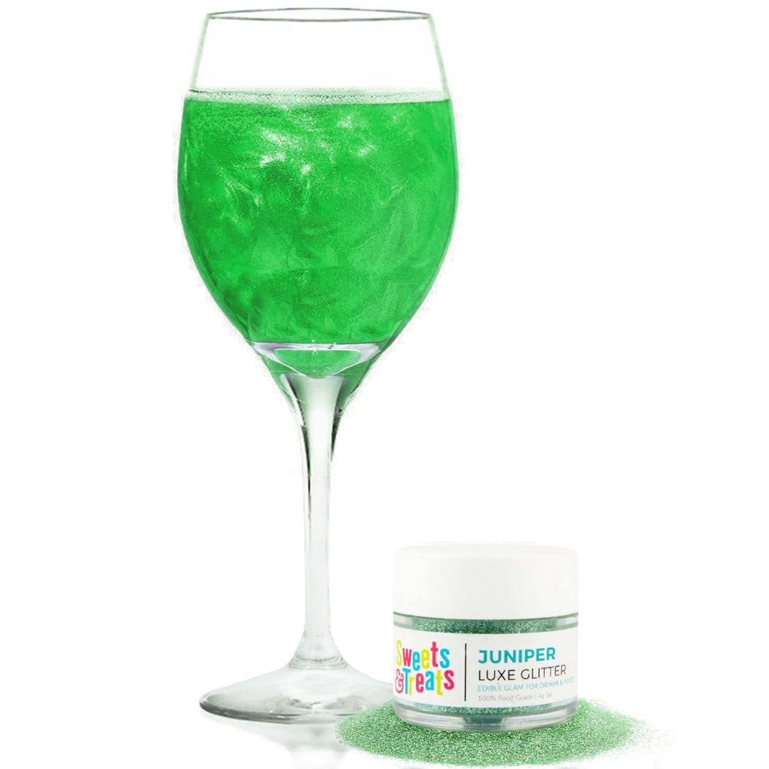 Bulk 20g Dark Green Edible Glitter for Drinks | Premium Edible Glitter for Cakes, Cocktails, Dark Green Cake Decorating Decorations Food Grade, Vegan, Kosher, Halal, Gluten Free - Made in USA