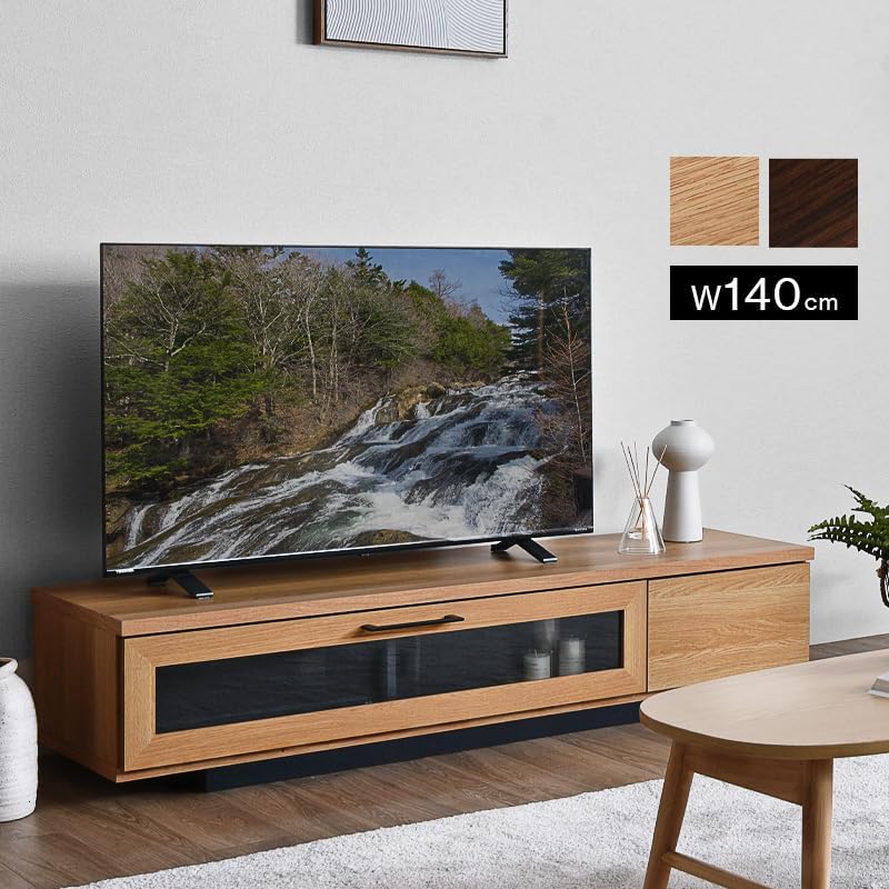 Amazon｜高野木工 LECCE レッチェ 164TVボード (黒ガラス 