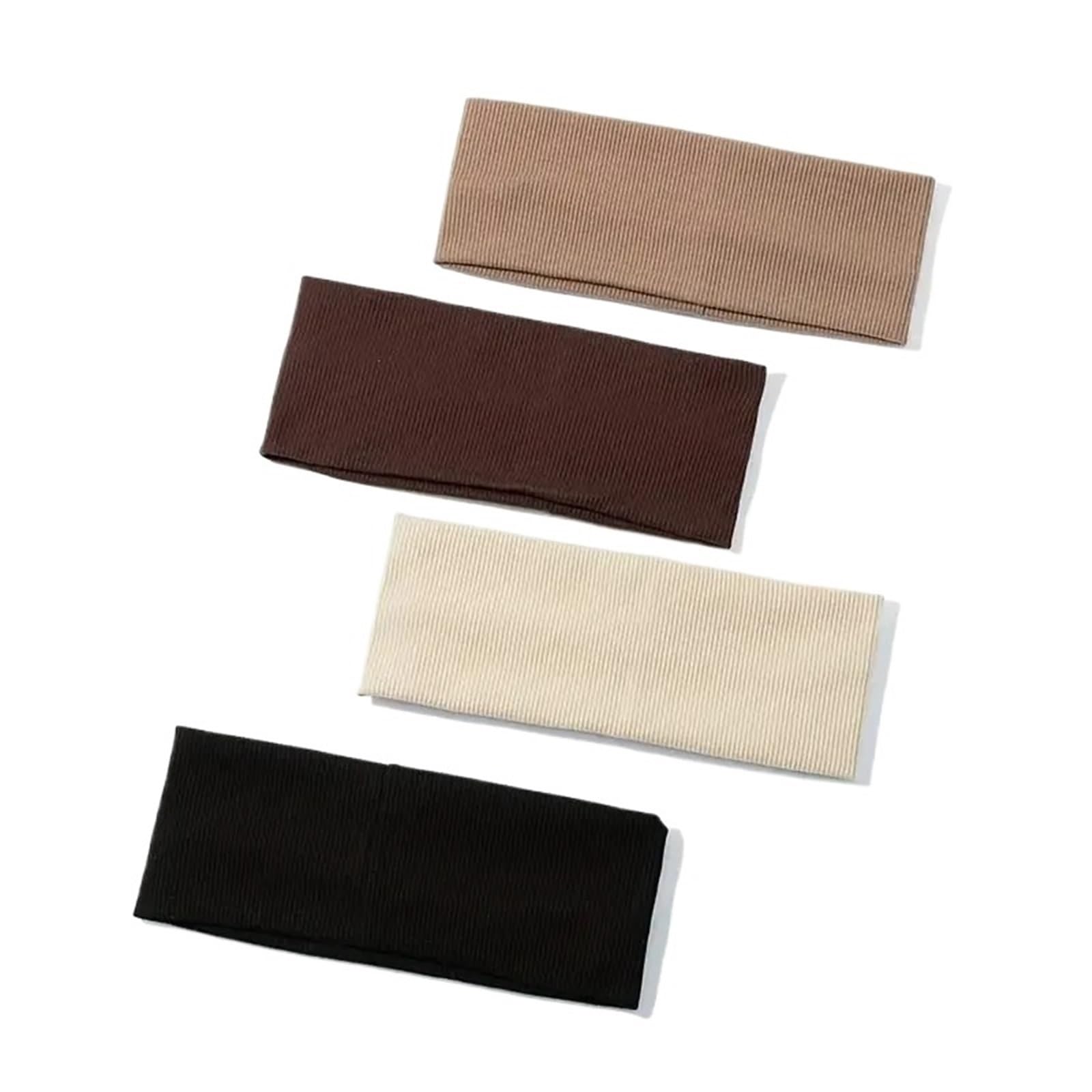 Fasce for Capelli Elastiche for Capelli Tinta Unita da Donna 4 Pezzi