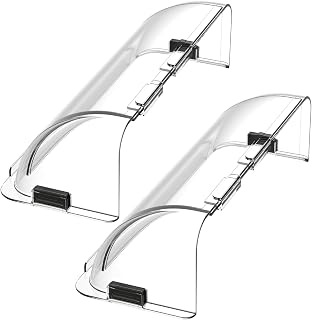 HomeIntuition Magnetic Vent Deflector 8.5-15" Adjustable Non-Melting Heat & Air Director for Floor, Wall, Ceiling Vents - 2 Pack