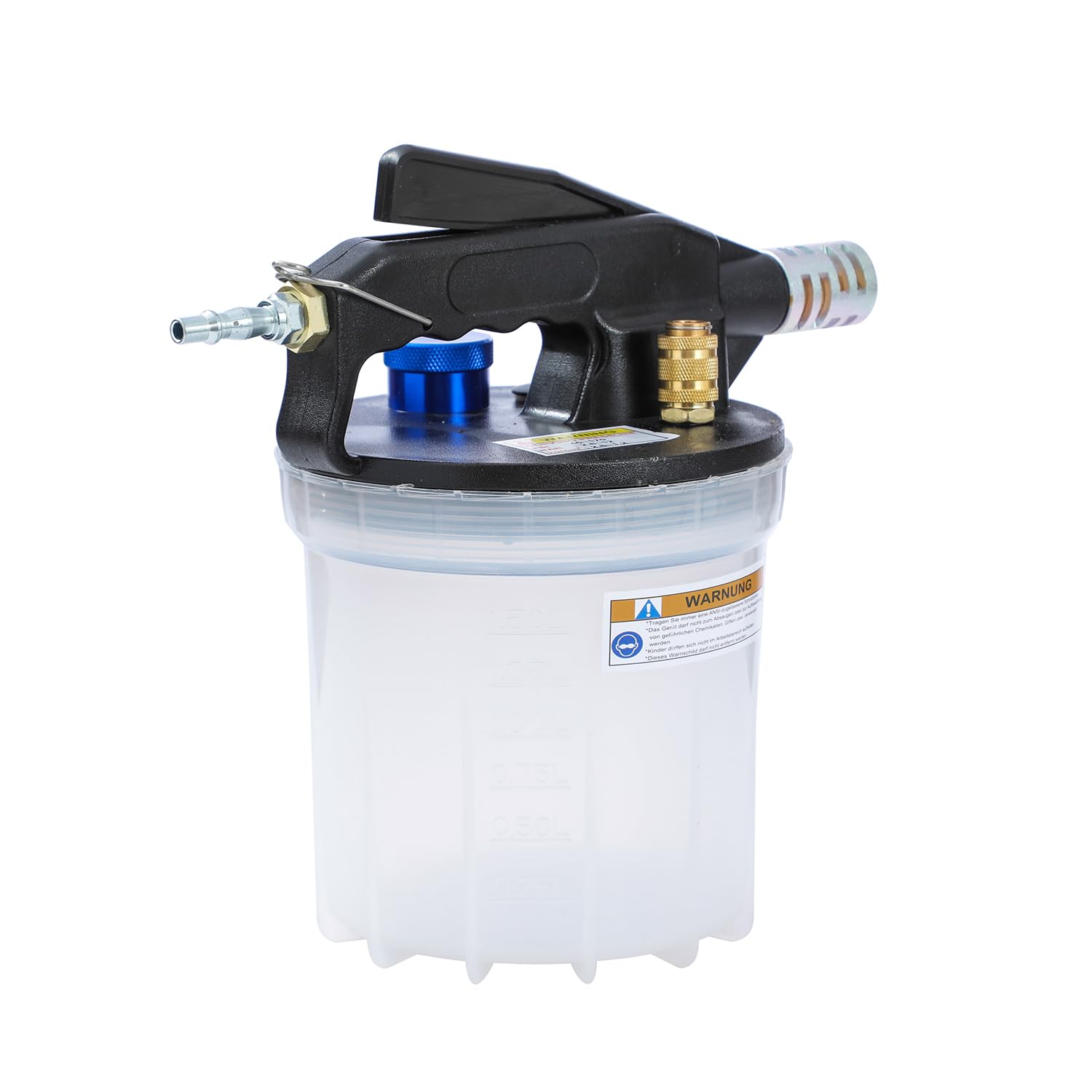 KATSU Tools Kit di spurgo pneumatico del liquido dei freni, 2 litri, con bottiglia di riempimento da 1 litro, adatto per la maggior parte dei sistemi frenanti standard e ABS, per auto, camion
