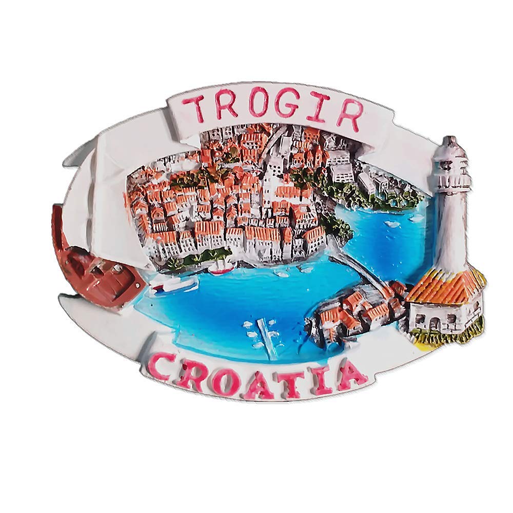 Trogir Croatia Fridge Magnet Souvenir Collection, Home & kitchen Decoration Magnetic Sticker Trogir Croatia Refrigerator Magnet