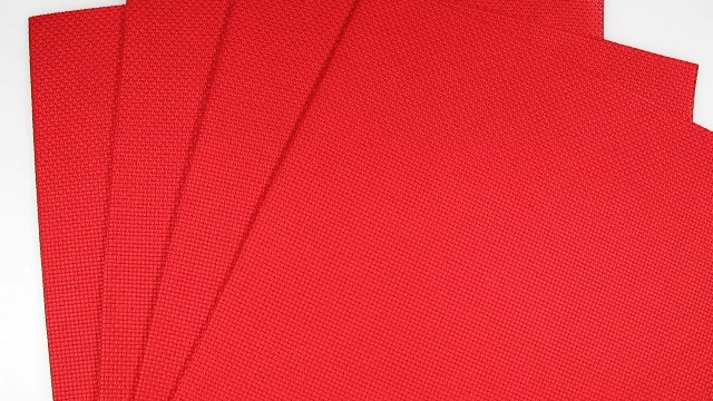 Image of KCS 4 pc of 12 inch x 18 inch 14CT Counted Cotton Aida Cloth Cross Stitch Fabric (Red)