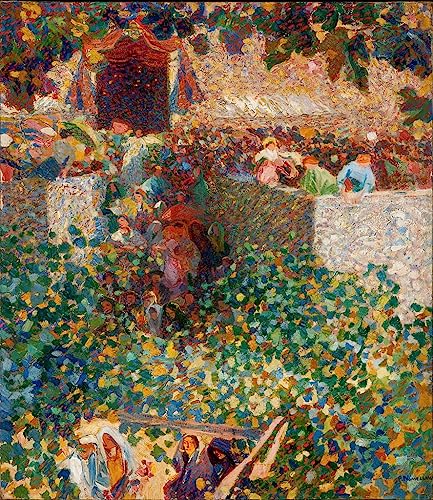 Affiche toile Plinio Nomellini portrait grand format 60x90cm aux détails saisissants