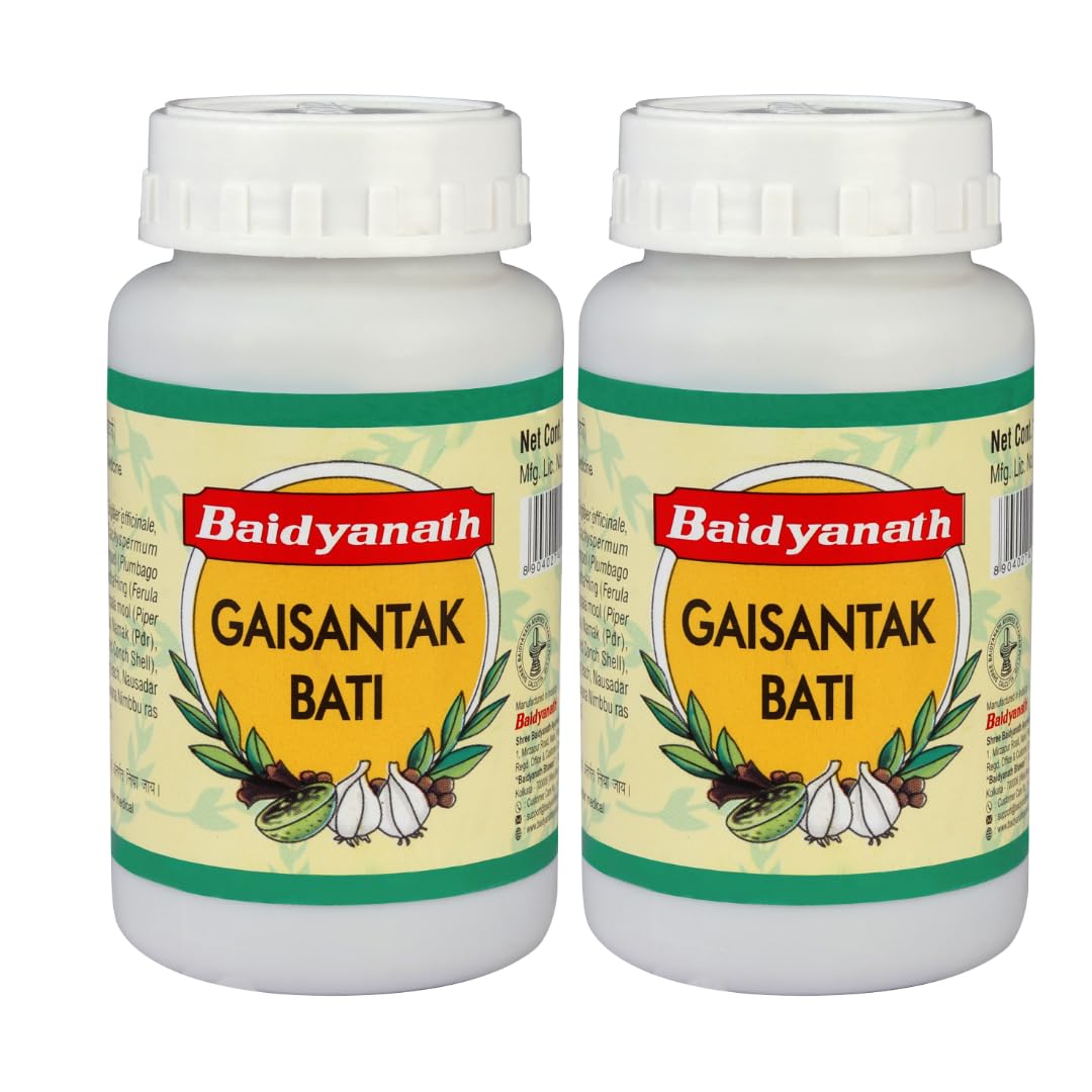 Baidyanath Gaisantak Bati Powder -100Gm | Reduces And Neutralizes Acid Levels | Provide Quick Relief From Common Digestive Problems Like Gas Formation, Hyperacidity, And Bloating (Pack Of 2) (B09JWSGLL4) Amazon Price History, Amazon Price Tracker