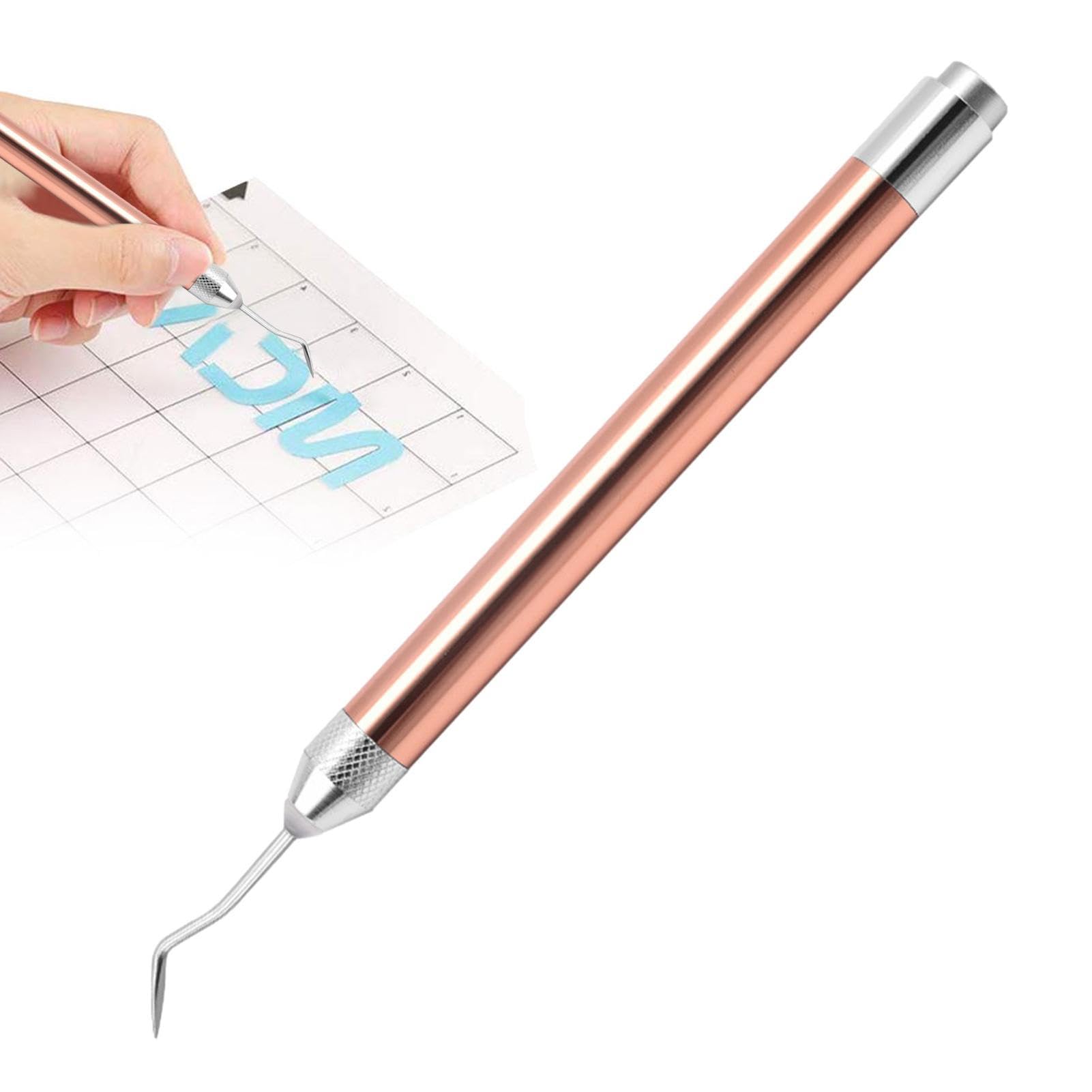 Weeder Tool for Vinyl, Weeding Tools for Vinyl with LED Light, Craft Weeding Pen, Essential Adhesive Vinyl Tool, Precision Needle Pin Pen for Craft Weeding