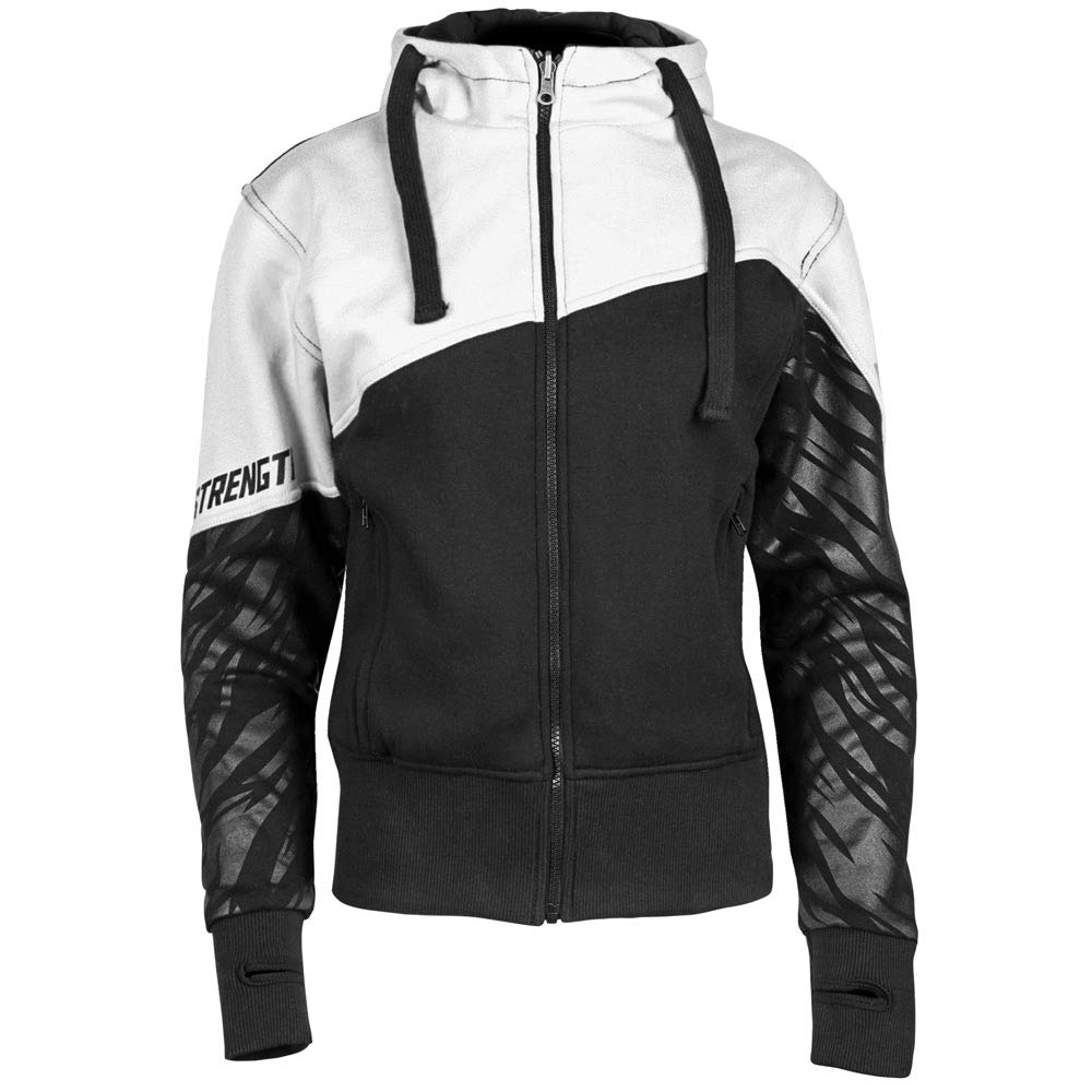 Speed and Strength Cat Out'a Hell 2.0 Armored Hoody Women's Street Motorcycle Jackets - White/Black/Large