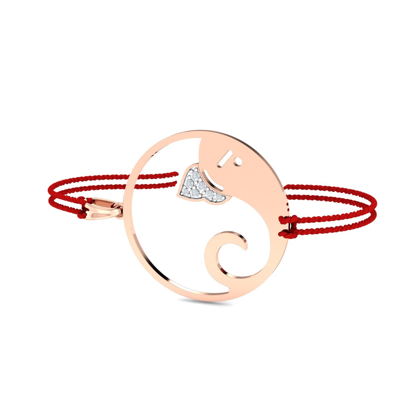 18K Ganpati Rakhi cum Pendant for Brother