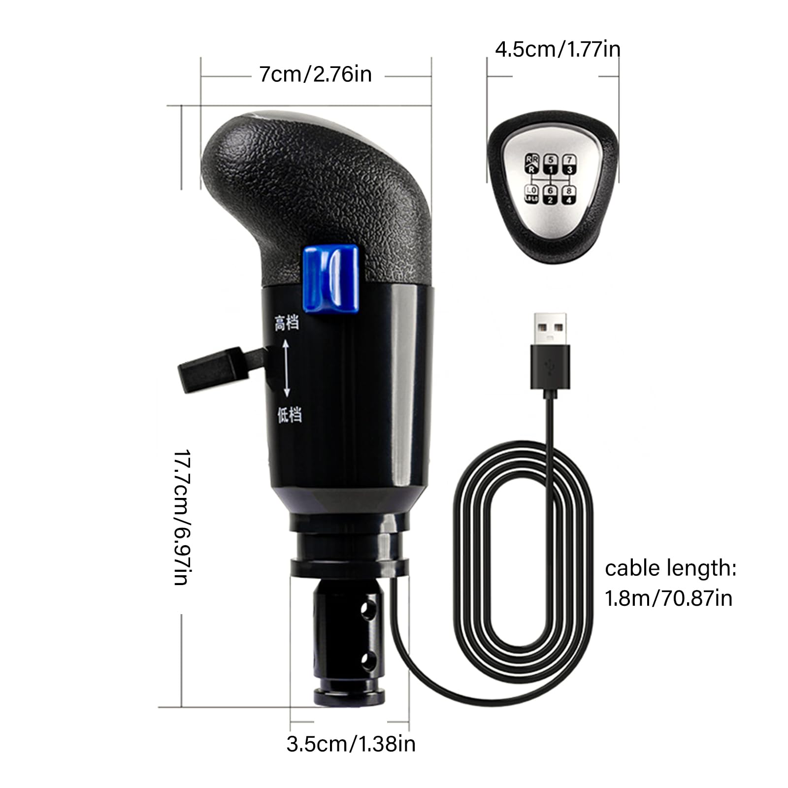 Adaptateur de levier de vitesse de prise en de jeux multiples Installation facile Configurations conviviales pour les débutants Convient simulateurs de camions et de courses Jeux multiples