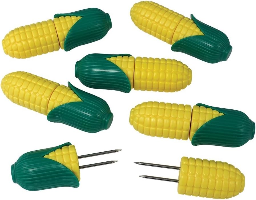 R&M International Corn Cob Holders, 6 Interlocking Sets