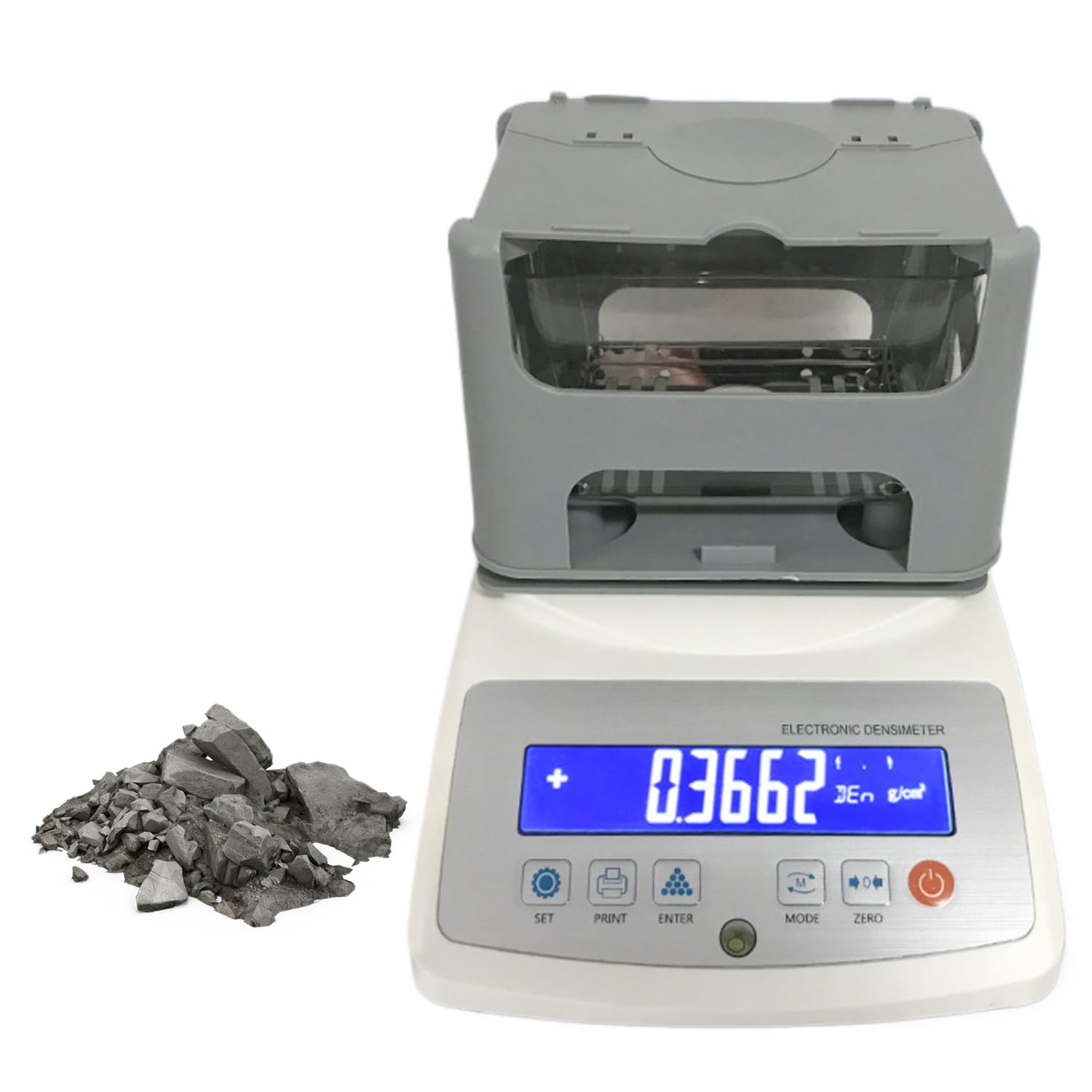 Densímetro Sólido Digital, Mesa de Medición de Densidad de Densímetro Sólido, Batería Incorporada, Instrumento de Prueba de Densidad, Para Pruebas de Densidad de Gránulos de Caucho Plástico ZG03