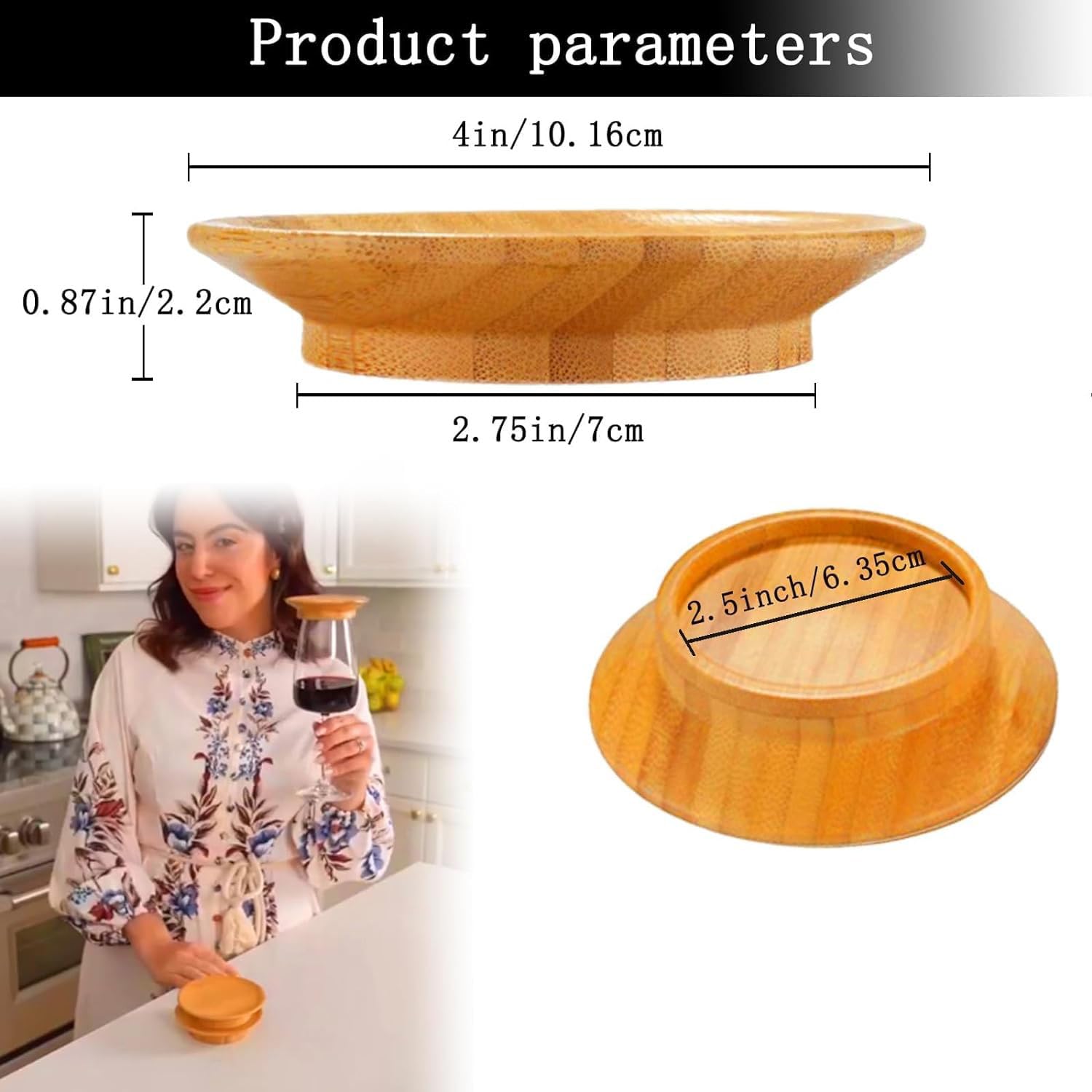 Topper per calici da vino e salumi, in bambù, per antipasti, dessert, casa, ristoranti e bar (10 pezzi)