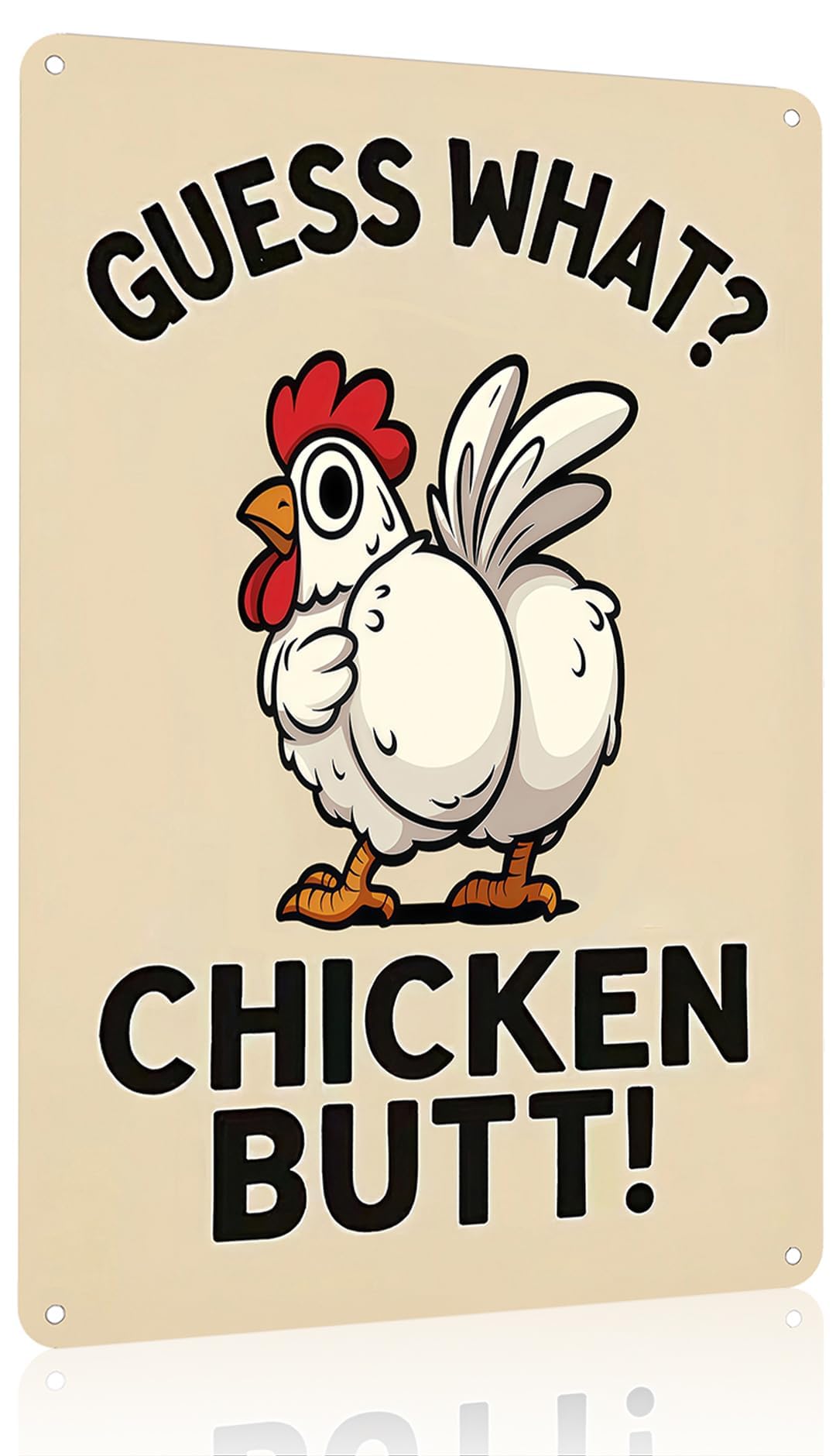 Funnysign Chicken Gifts Vintage Chicken Guss What Tin Sign for Chicken Coop Farm Kitchen Garden Yard Decor 8x12 inch (3913)