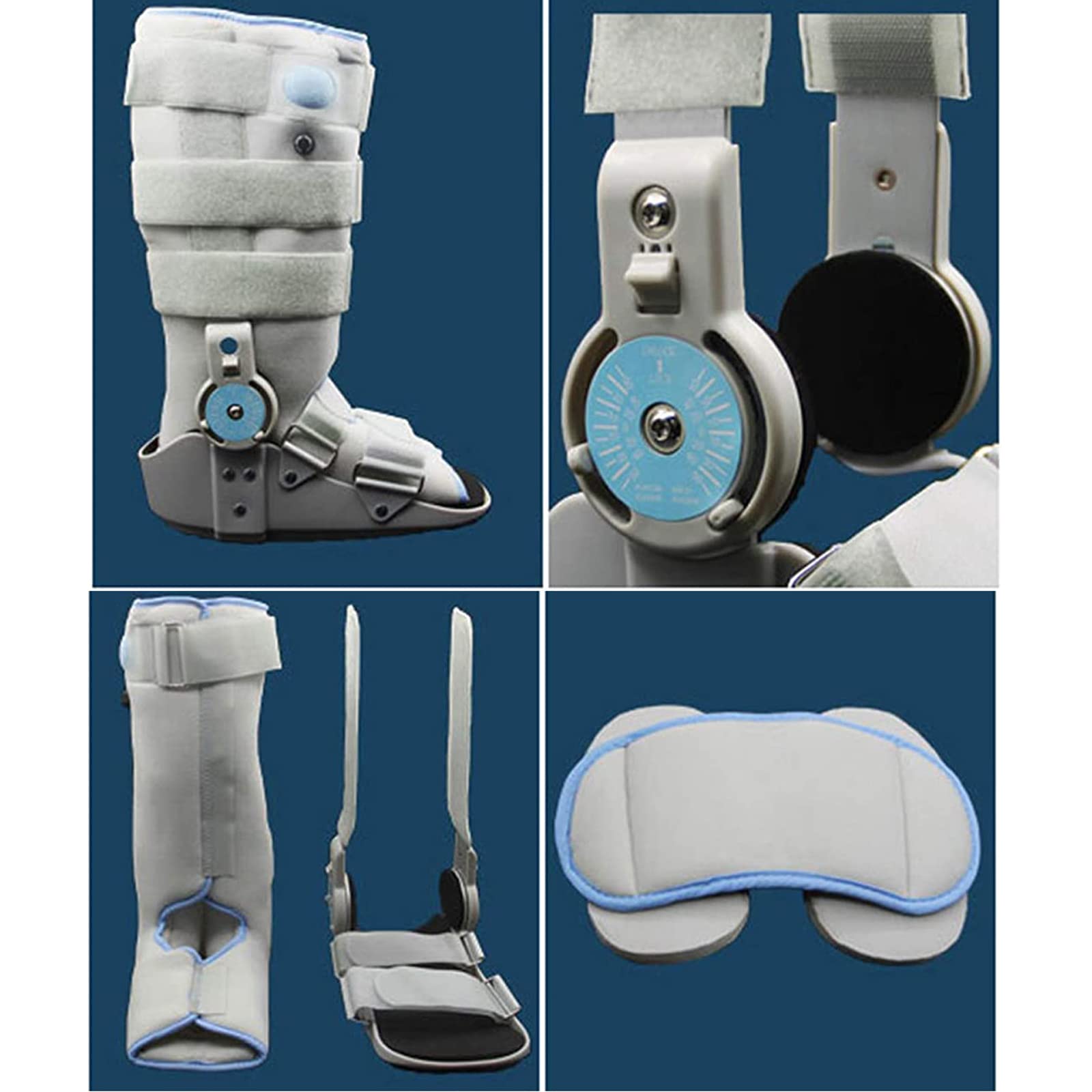 Soportes para Pies, Andador Fijo Médico, Bota Protectora para Fracturas Y Lesiones De Pie, Tobillo Y Pierna, Alivio De La Inflamación del Tendón De Aquiles.,S