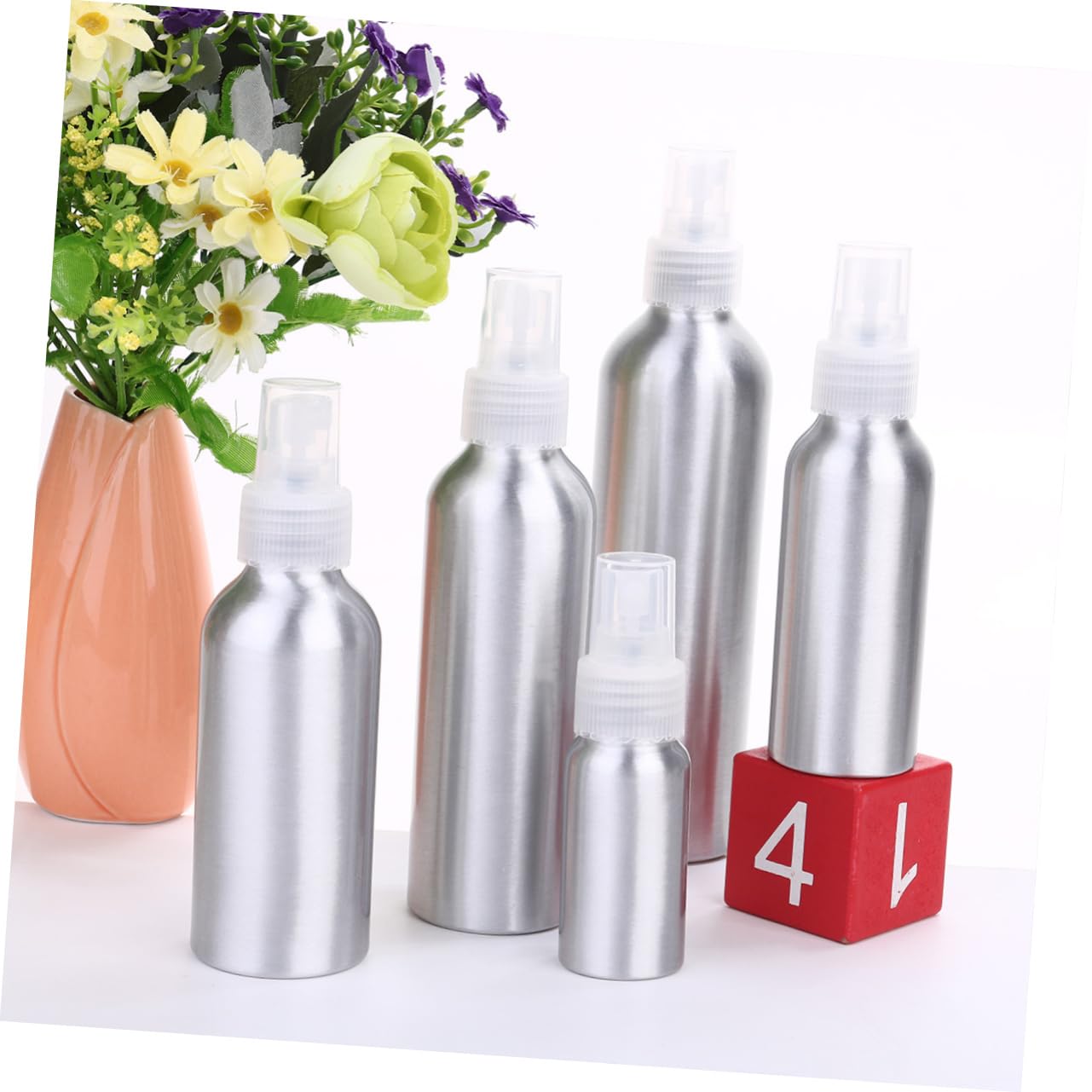WOONEKY 10stücke Teiliges Aluminium Sprayflasche Nachfüllbare Travel Bottles Mit Transparentem Sprühkopf Für Parfüm Und Flüssigkeiten