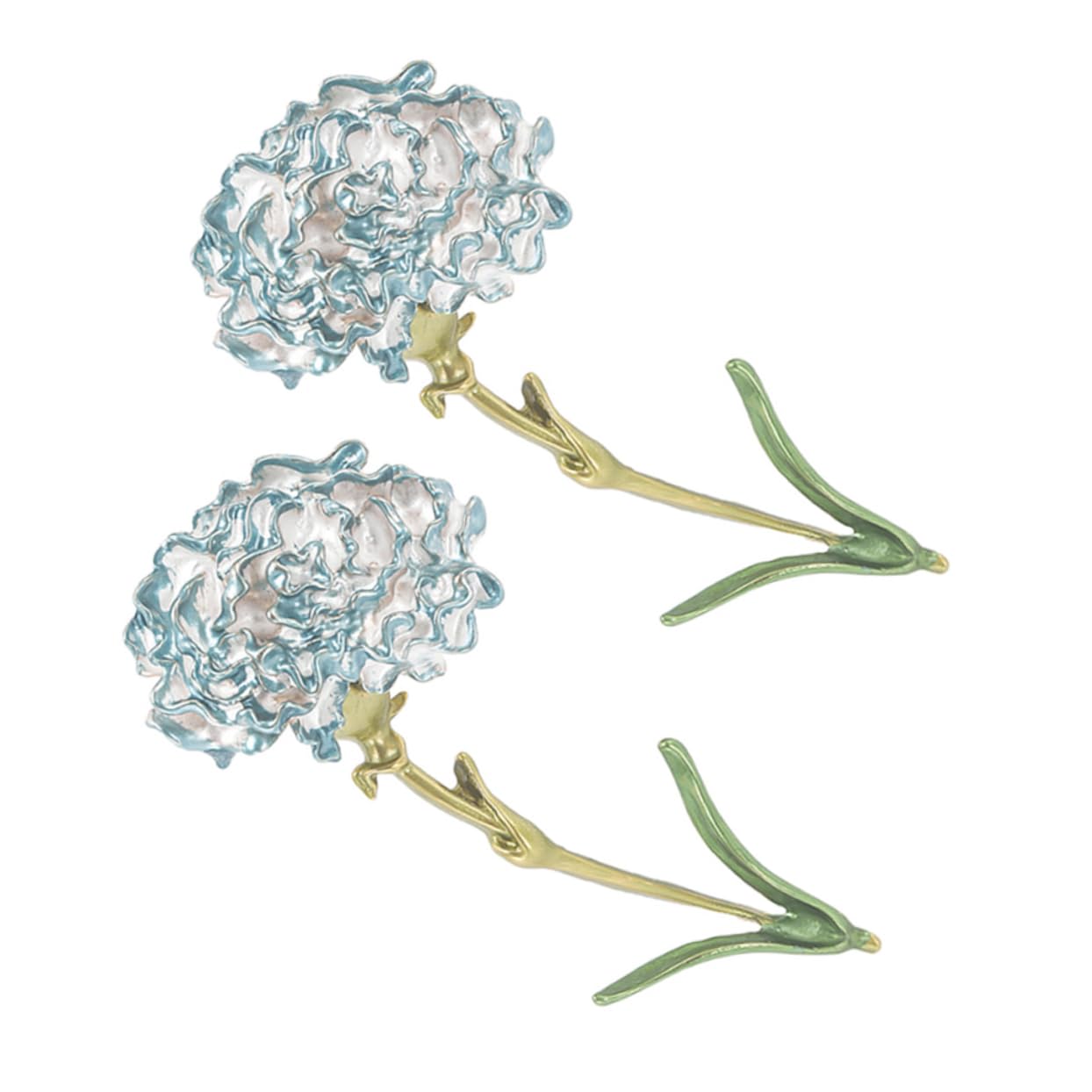 Broches Elegantes de peonías para Mujer, Reino Unido, Clavel, Solapa, Adhesivo, Sujetador, cárdigan, Clips, Chal, Esmalte, decoración, aleación Azul