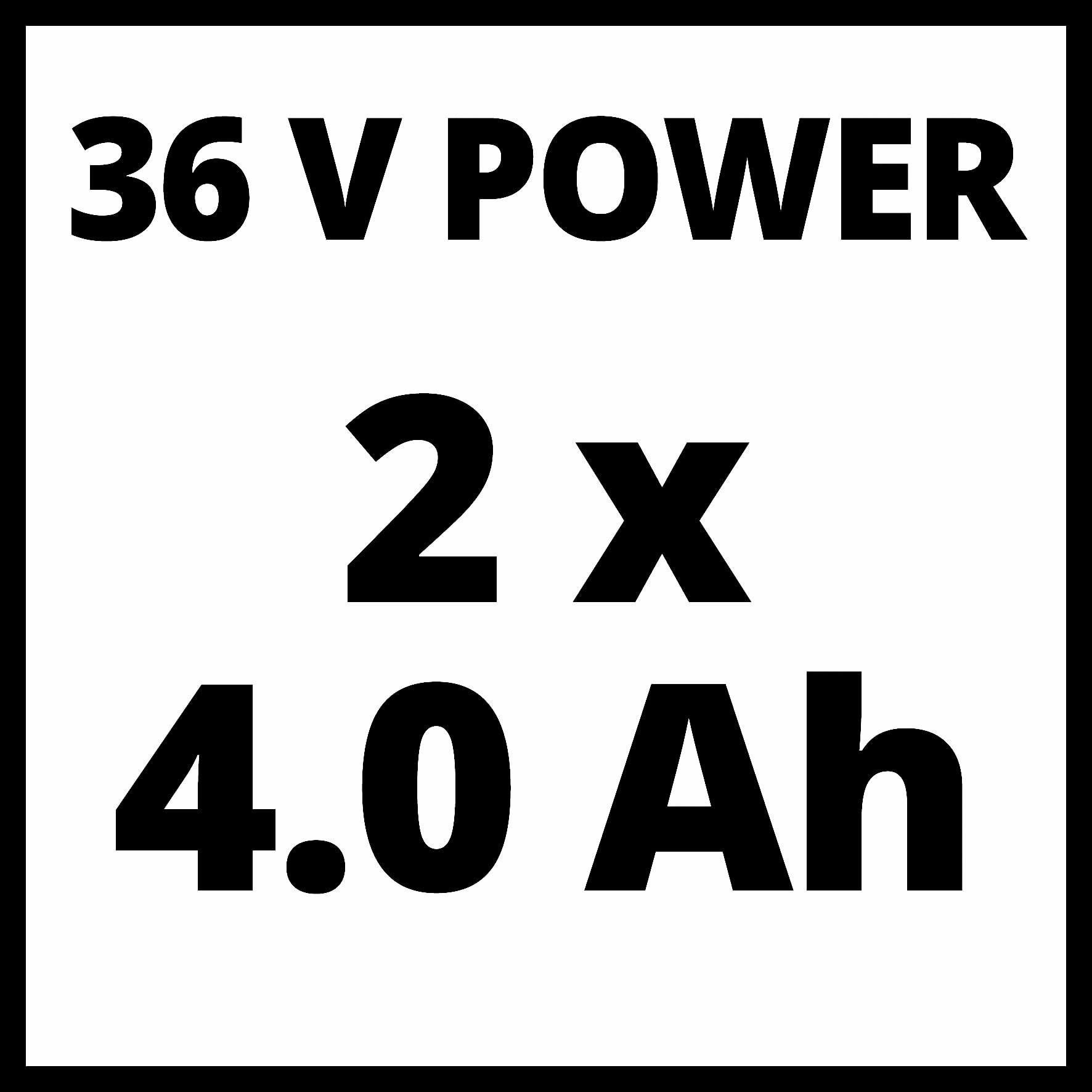 Zest. akum. kosiarki Einhell RASARRO 36/40 Power X-Change (36 V, szer. koszenia 40 cm, do 500 m², bezsz., kosz na trawę 50 l, wys. koszenia 25-75 mm, w zest. 2 x 4,0 Ah + 1x podwójna ład. Twincharger)