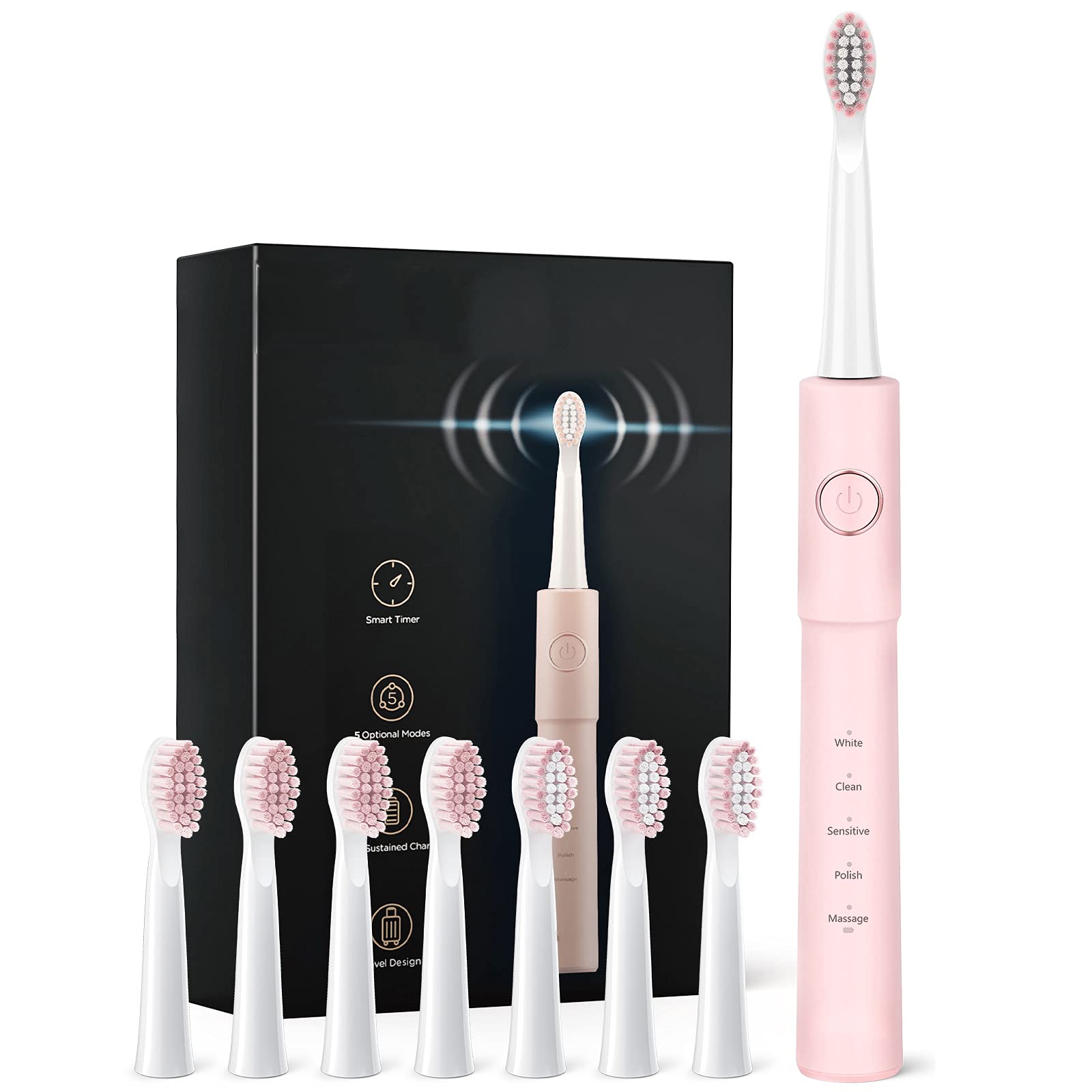Amazon.co.jp: Electric Toothbrush, Sonic Toothbrush, 8 Replacement