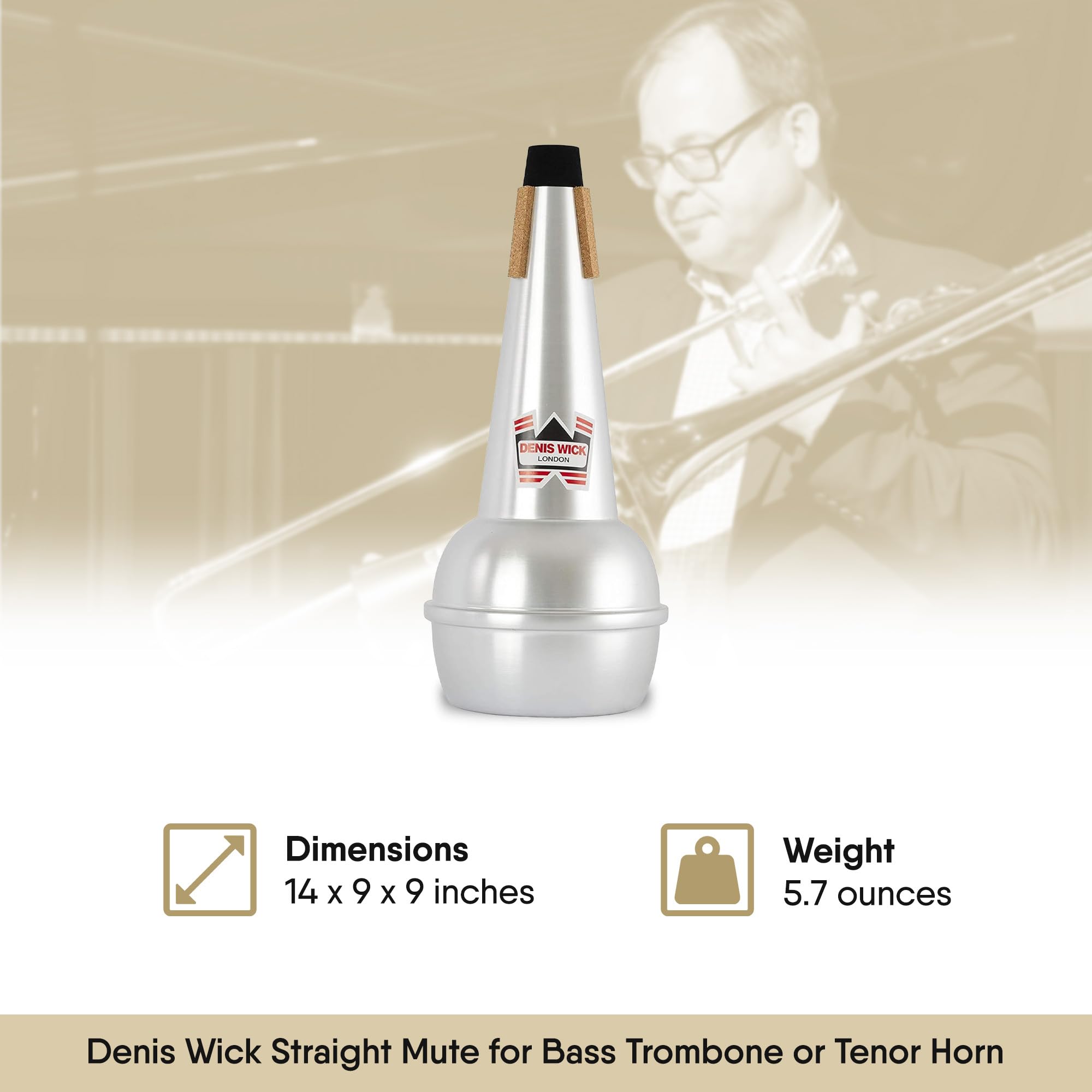 DENIS WICK LONDON ミュート バストロンボーン用 DW5509 デニスウィック ストレートミュート 5509 バストロンボーン用