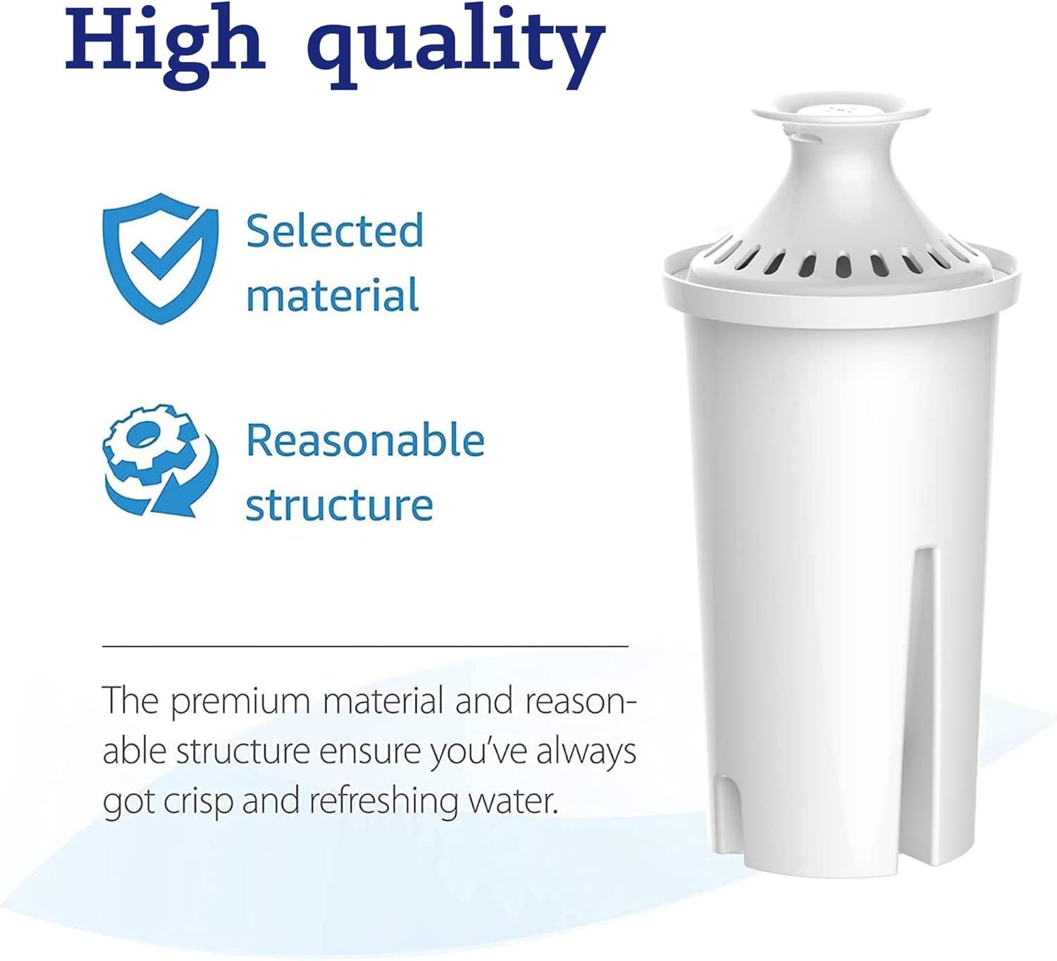 Waterdrop Replacement for Brita® Filters, Pitchers, Dispensers, NSF Certified Pitcher Water Filter, Brita® Classic OB03, Mavea® 107007, 35557, and More, Pack of 6 - Image 3