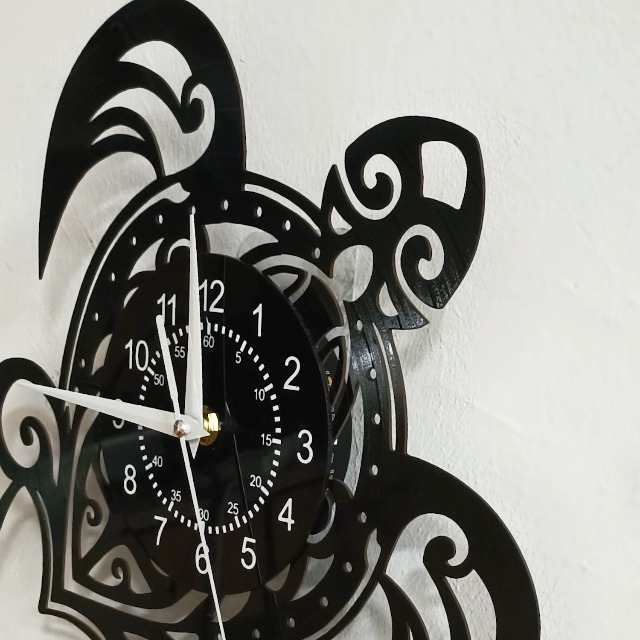 Reloj de pared tortuga marina con LED de 12 pulgadas miniatura 7