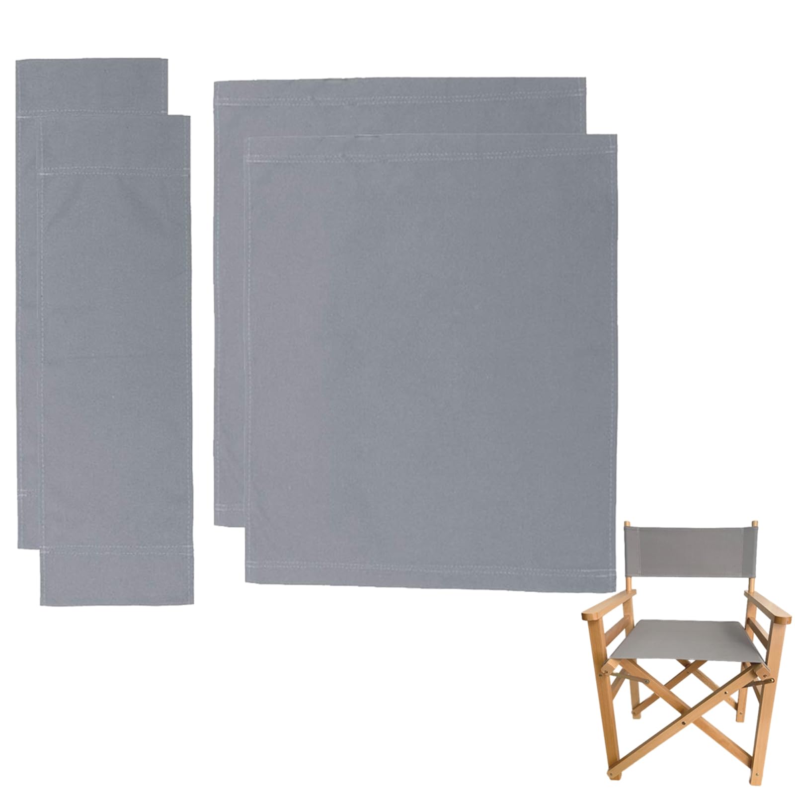 Upone 2 Set (4pcs) 20.86" L x 16.14" W Directors Chair Canvas Replacement Covers Kit for Directors Chairs,Movie Chair Replacement Canvas Oxford Cloth