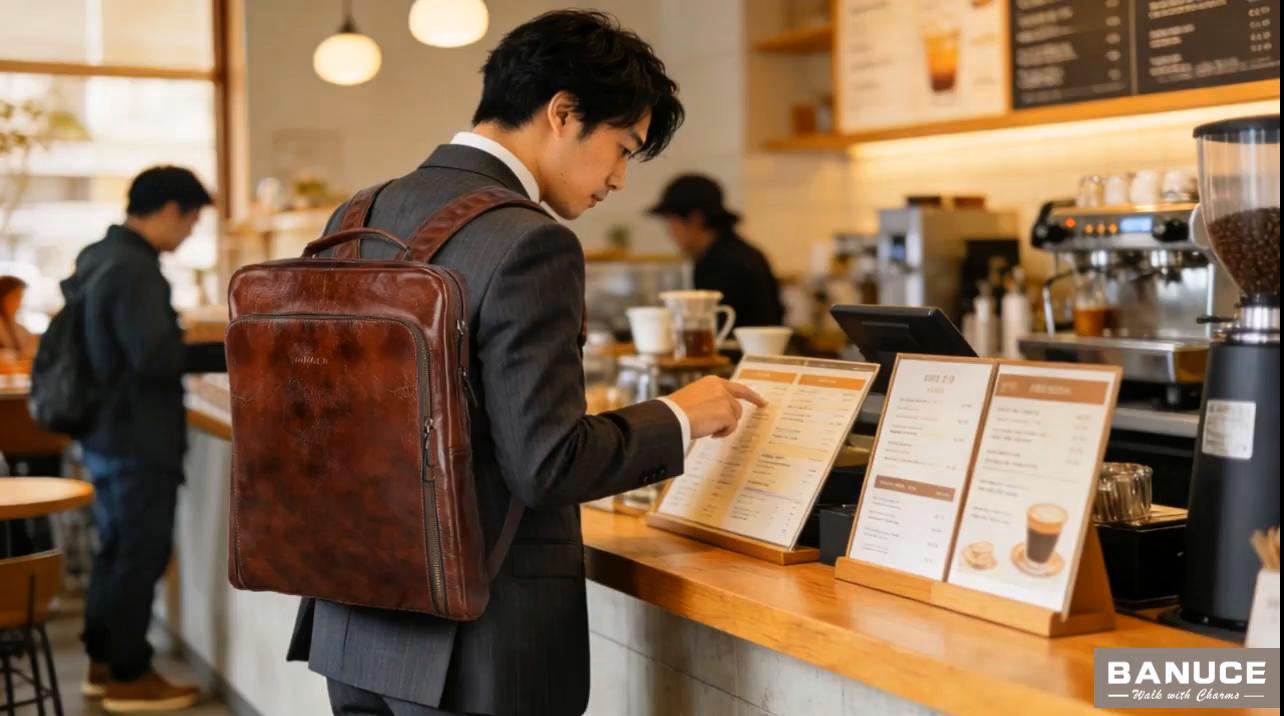 Amazon.co.jp: [バンニュス] ビジネスリュック レザー メンズ 本革