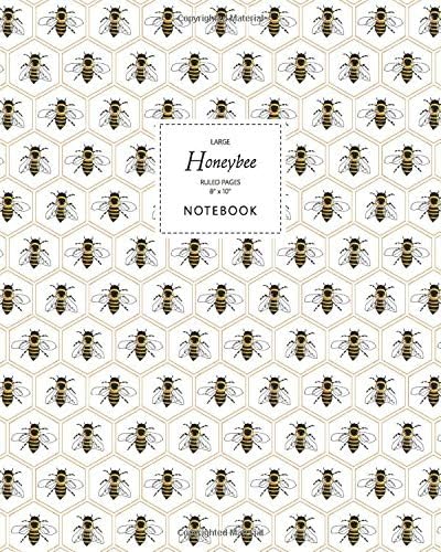 Honeybee Notebook, Ruled Pages, 8x10