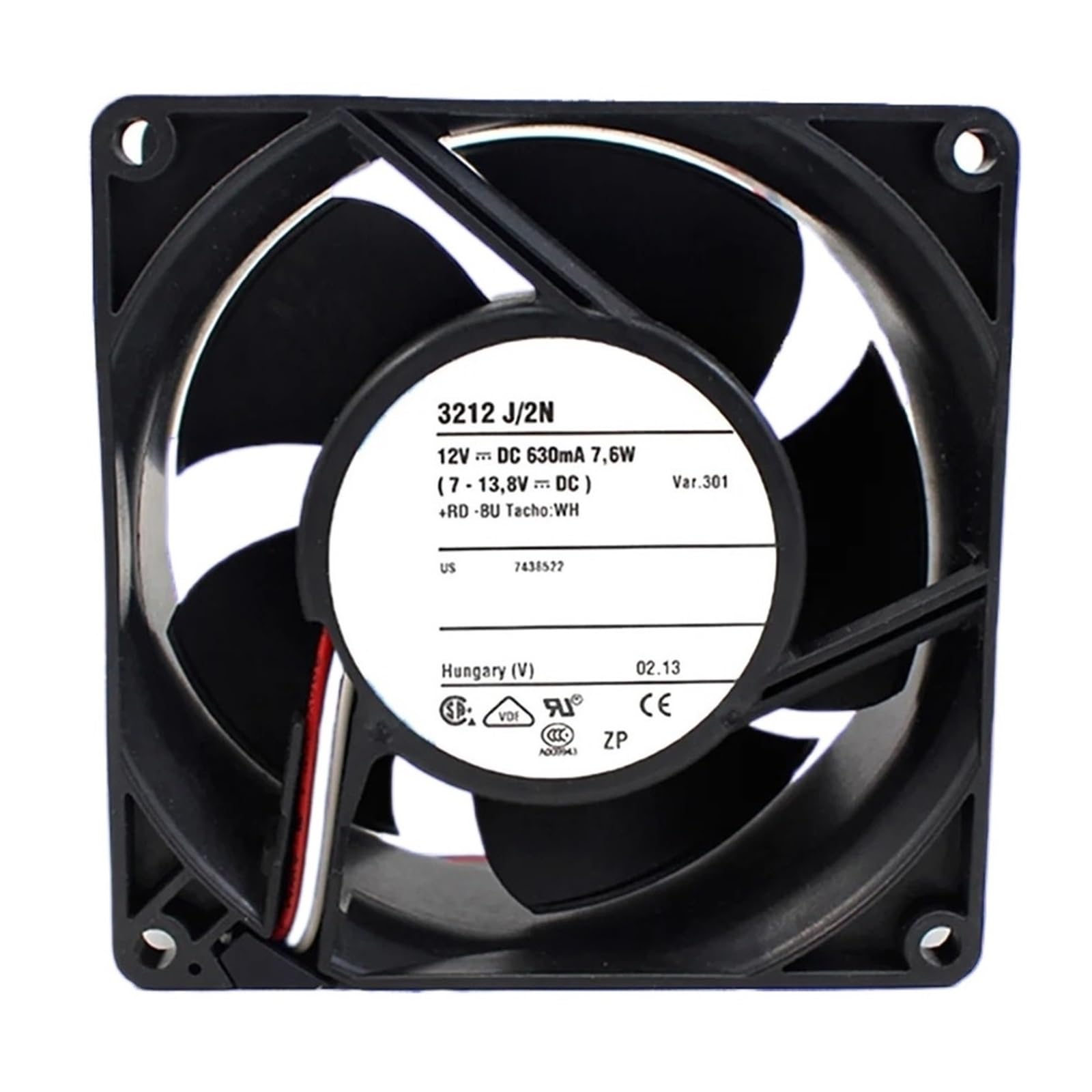 YMUGUEGH 3212J/2N 12V 7.6W 9238 Fan(Two-Wire)