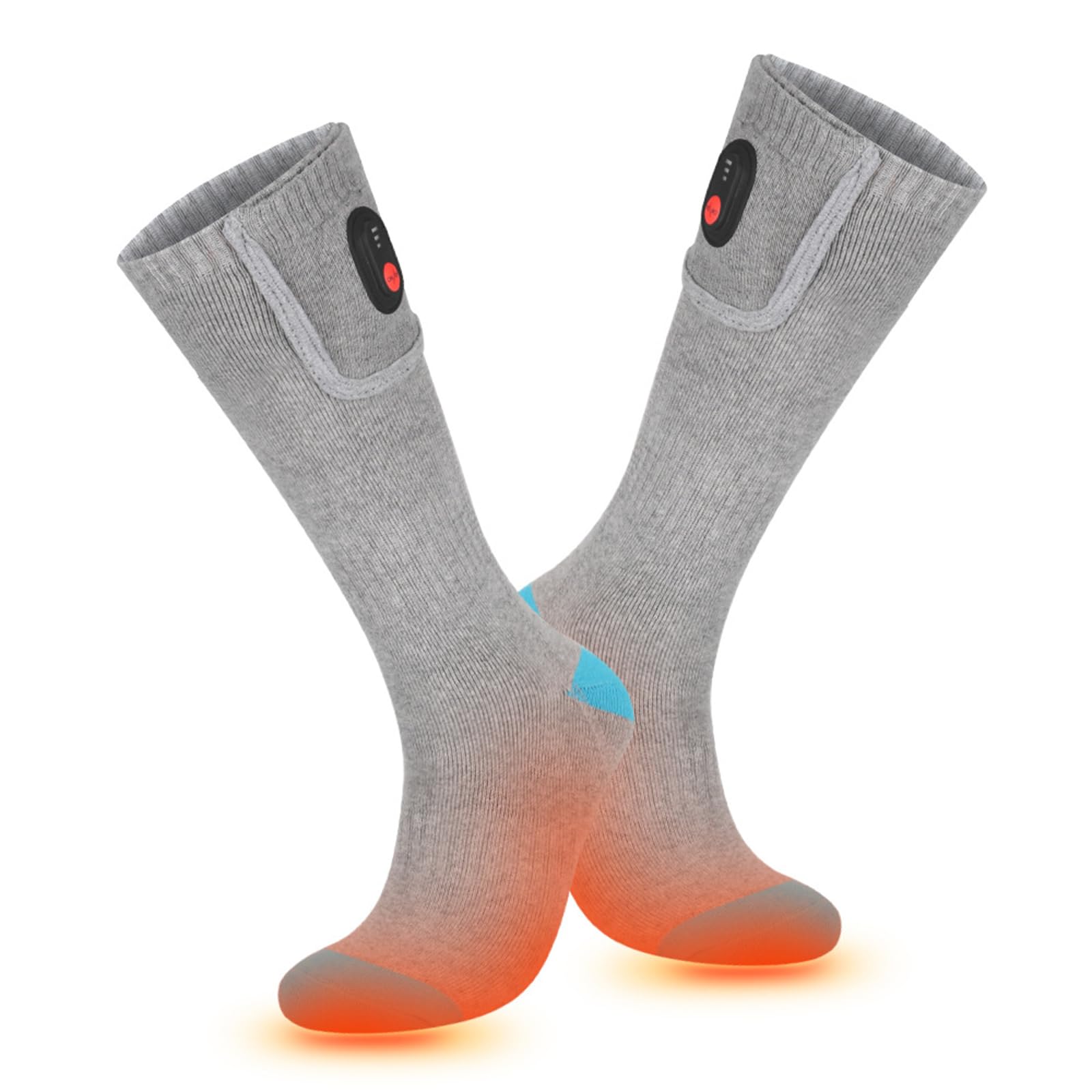 Calentadores de pies Calcetines calefactados adecuados para esquiar ciclismo caza calcetines eléctricos recargables para hombres y mujeres eléctricos