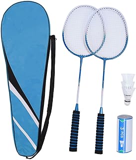 EVTSCAN Badminton Set Professional Alloy Badminton Racket with Shuttlecocks for Adult Lightweight Sturdy Structure