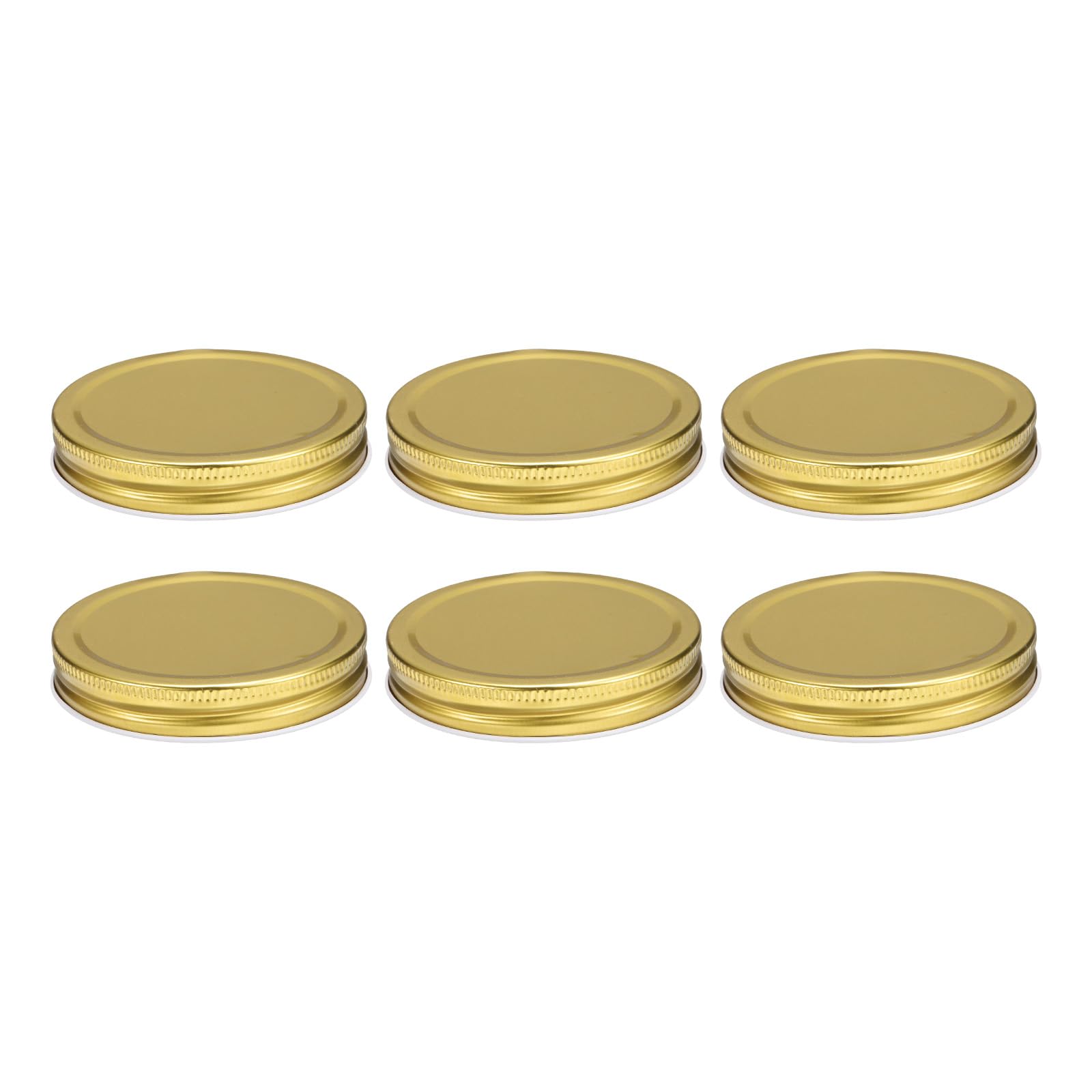 Couvercle bocal Mason large ouverture uxcell au design doré haut de gamme x6