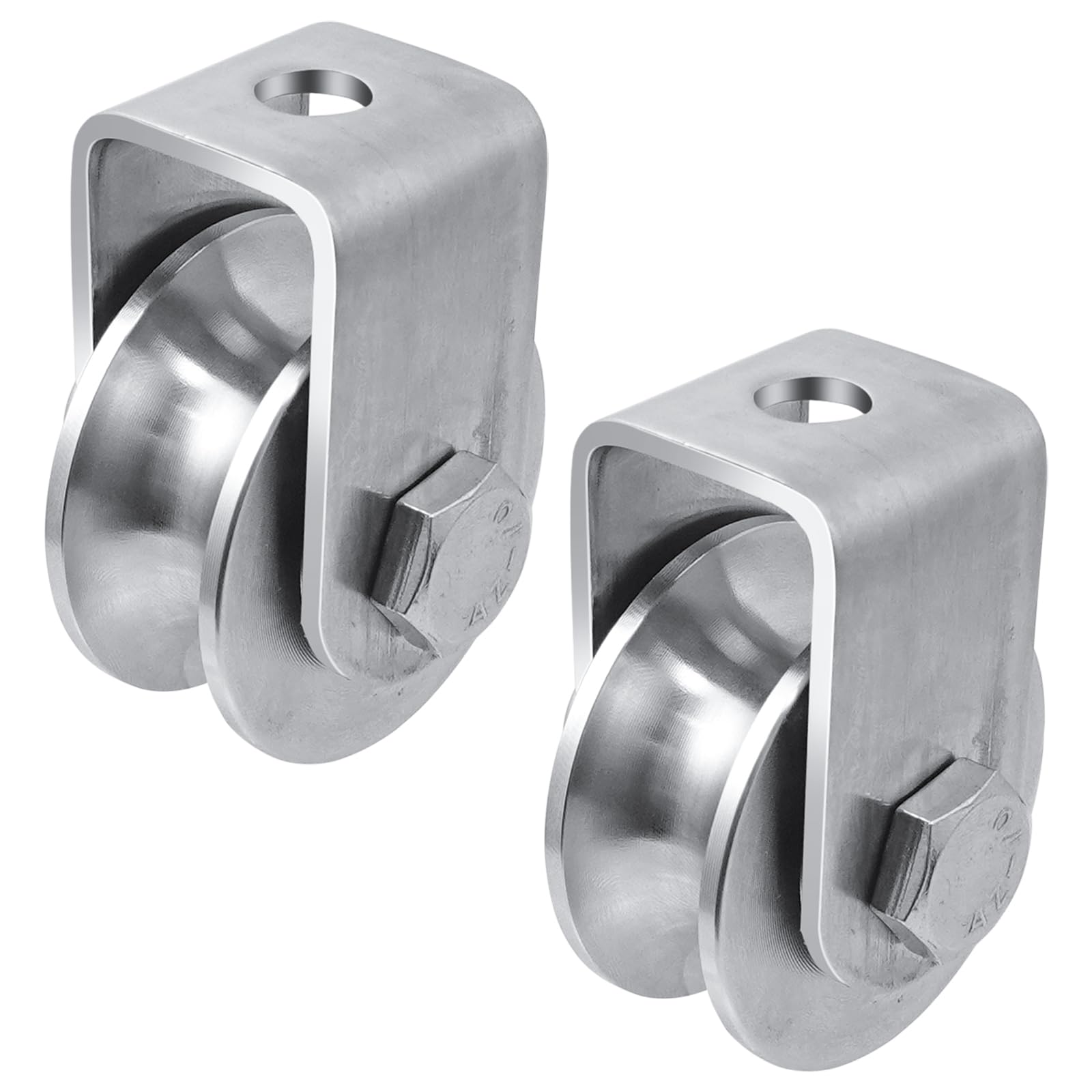 2 Pièces Poulie avec 2 Roulements à Billes,Poulie de Fitness en Acier Inoxydable,48mm de Diamètre,Poulie de Levage pour Cordes et Câbles de 16mm,Capacité de Charge de 200kg