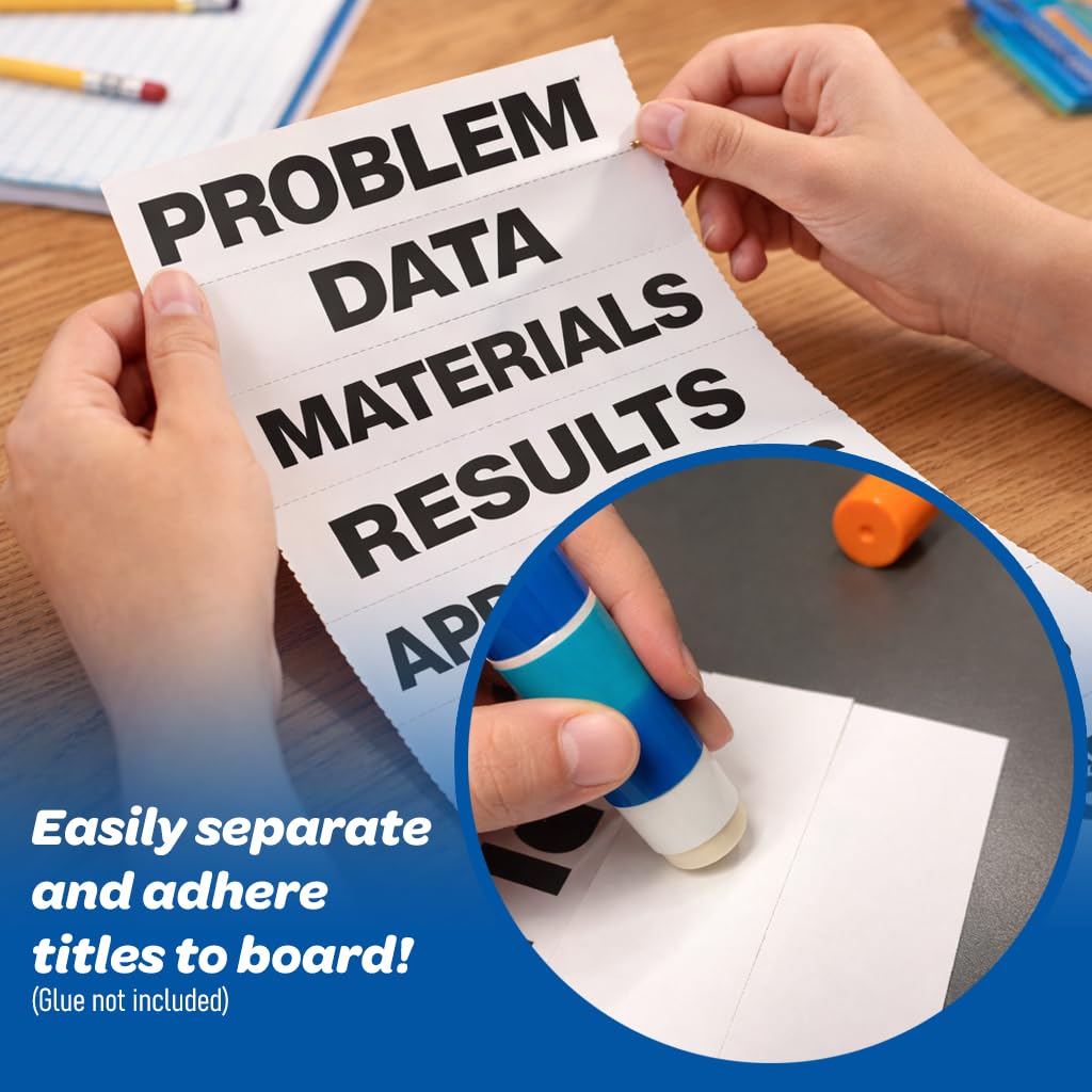 Flipside Products 36" x 48" Project Board Kit, 10 Pack, School Presentation Display Board and Supplies, Trifold Kits, Letters, Titles, Header Display, Presentation, All in One