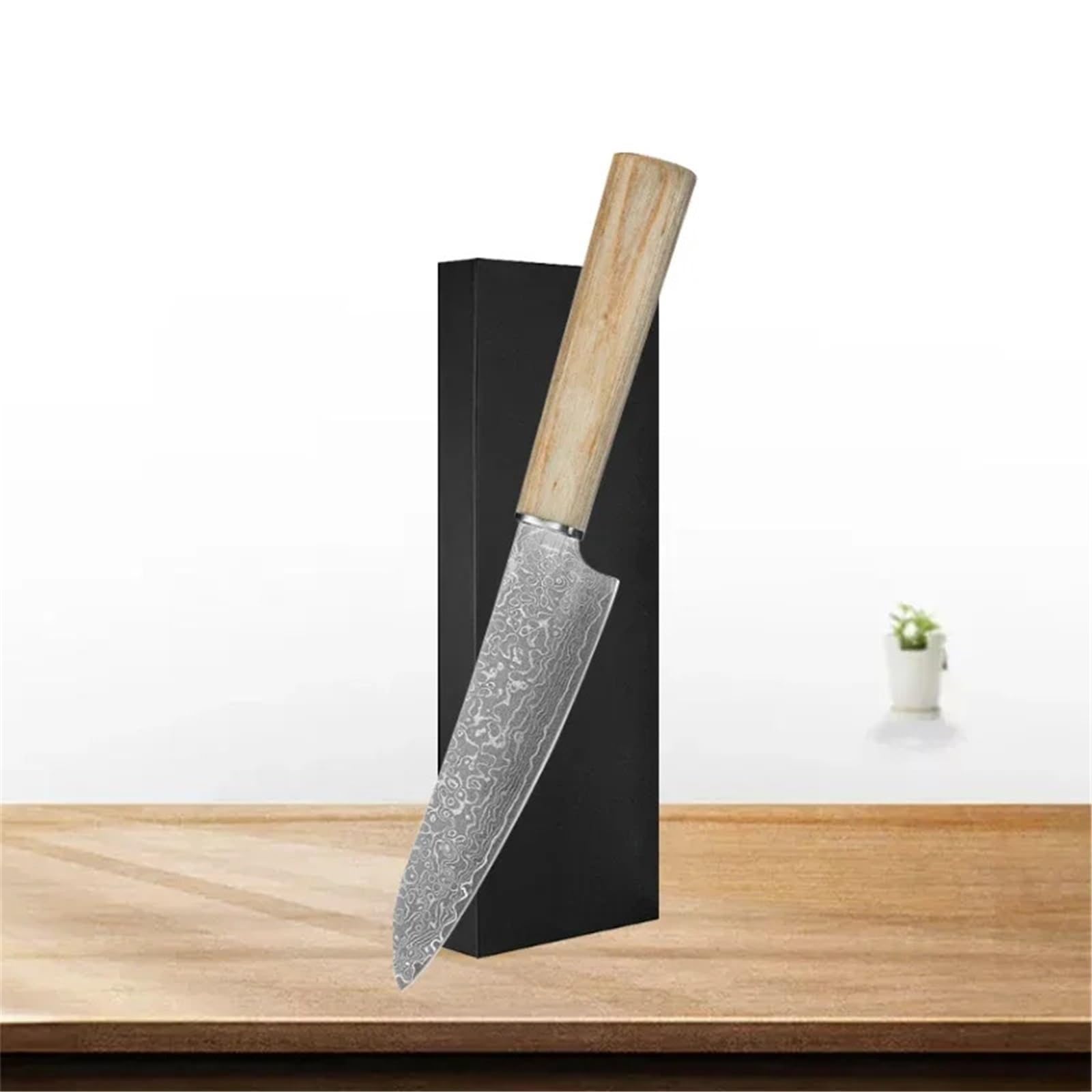 Set di coltelli da cucina ad alto tenore di carbonio, coltelli da chef giapponesi forgiati, coltello da disosso in acciaio di Damasco, mannaia affilata, pelapatate(1PC-A)
