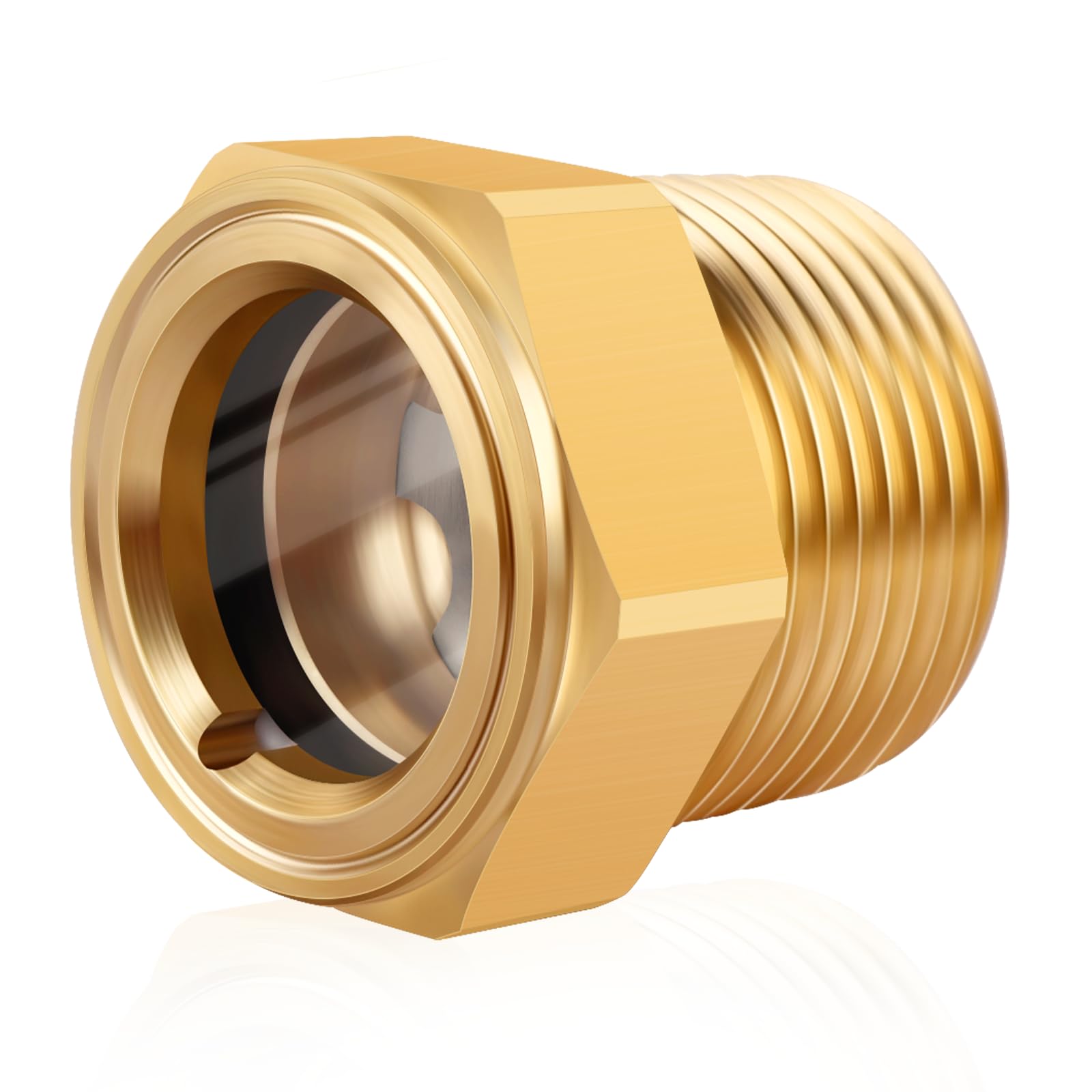 Sponsored Ad - Air compressor Oil Sight Glass, 1 NPT Male Hex Head Oil Sight Glass Heavy Duty Solid Brass Oil Sight Glass Liquid Level Gauge Oil Indicator Window For Air Compressor Gearbox Tank