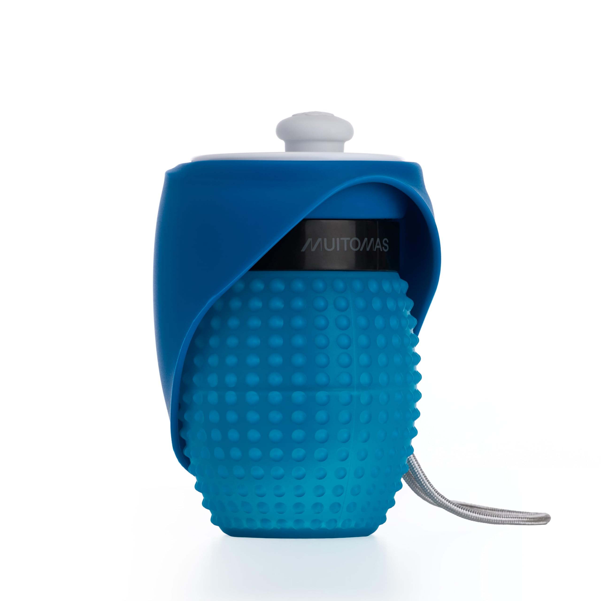Muitomas, Borraccia per Cani Portatile e AntiPerdite, Compatta e Leggera, Capacità di 350 ml, Colore Blu Ottanio