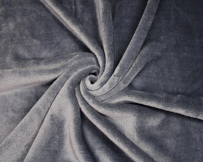 Cuddle Fleece -150cm, Soft for Sewing & Crafts (Dark Grey, 5 Meters)