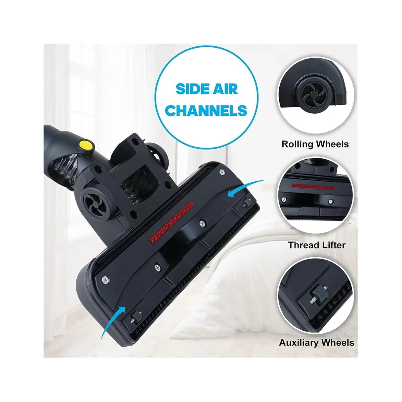 Flexible Staubsaugerdüse Universal 32 mm/35 mm mit Staubsauger-Adapter, Komfort-Staubsauger-Aufsatz-Set