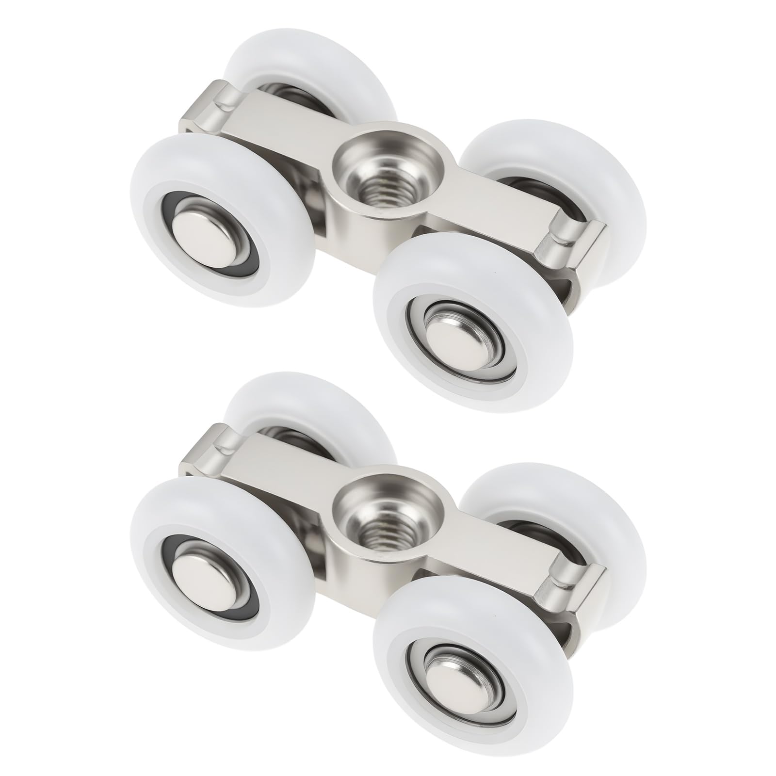 SG Store 2X Zinc Alloy Nylon Sliding Door Wheel L46 x W21.5mm Suitable for Shower Glass Door Silent Sliding Wheel