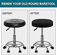 Vista 7 de Turquoize Paquete de 2 Fundas para Taburetes de Bar Fundas Redondas para Taburetes con Bandas Elásticas Fundas de Asiento de Taburete de Bar Funda