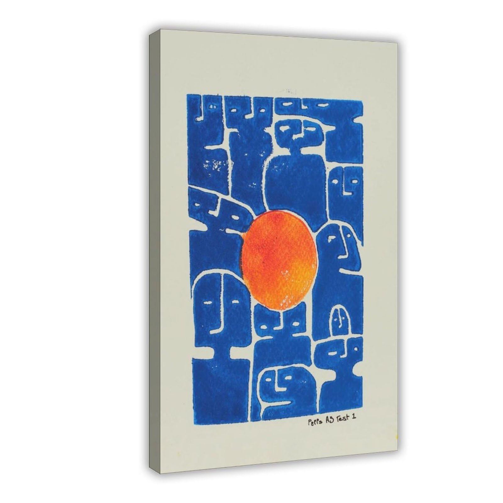 Bareronor Abstract Faces Canvas Poster Bedroom Decor Landscape Office Room Decor Gift 16" L X 24" W