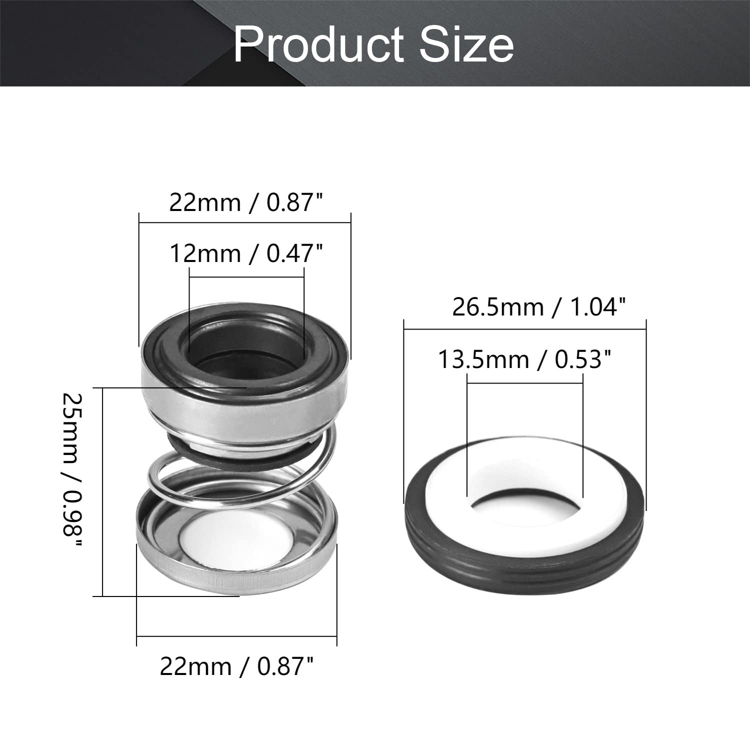 Othmro 2Pcs Internal Diameter 19mm Alloy Plastic Mechanical