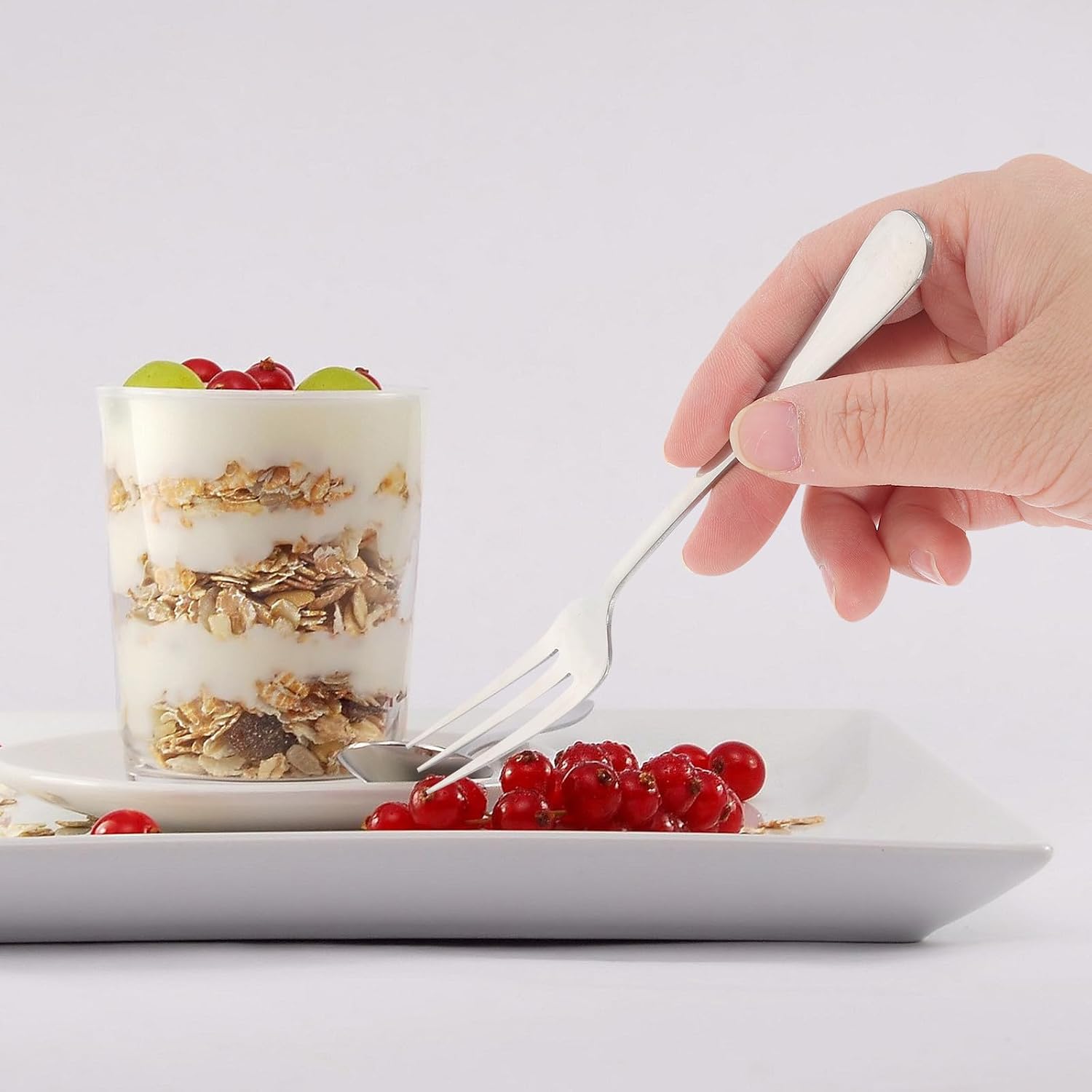 12pcs Stainless Steel Fruit Forks Dessert Fork Set