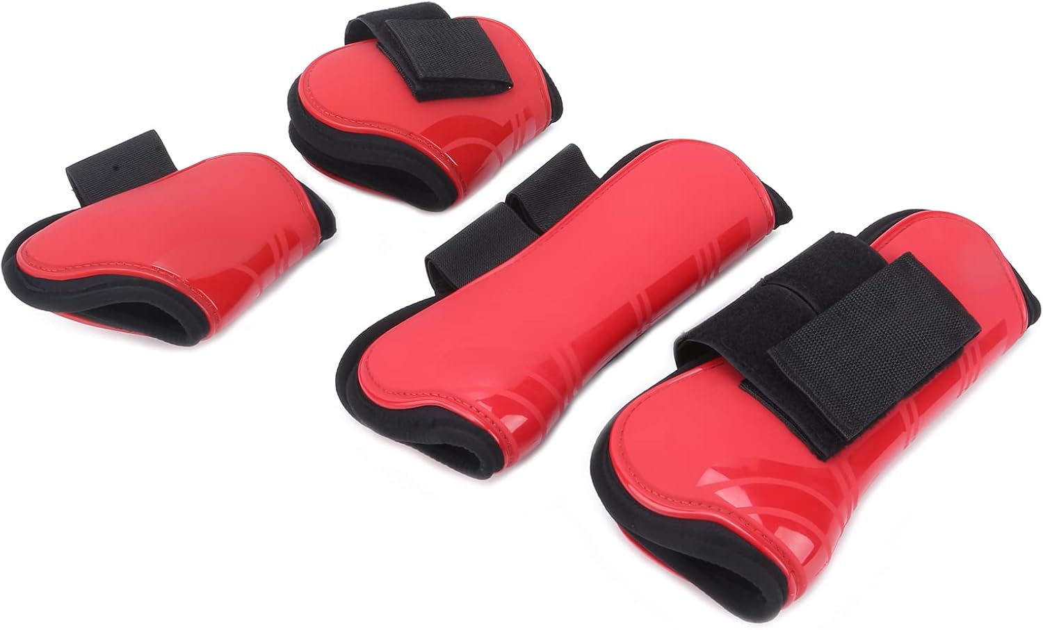 Horse Tendon Boots Horse Leg Protectors Riding Leg Wraps Thick PU Shell with Elastic Neoprene for Non Slip Support